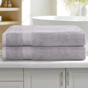 100% Cotton Extra Large Bath Sheets Set, Grey