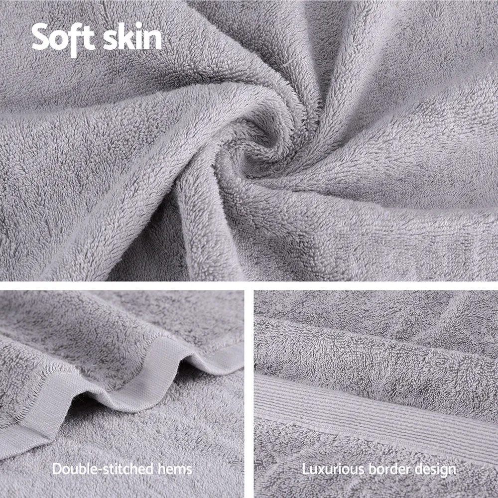 100% Cotton Extra Large Bath Sheets Set, Grey