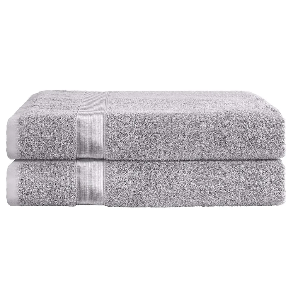 100% Cotton Extra Large Bath Sheets Set, Grey