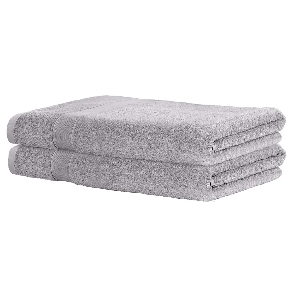 100% Cotton Extra Large Bath Sheets Set, Grey