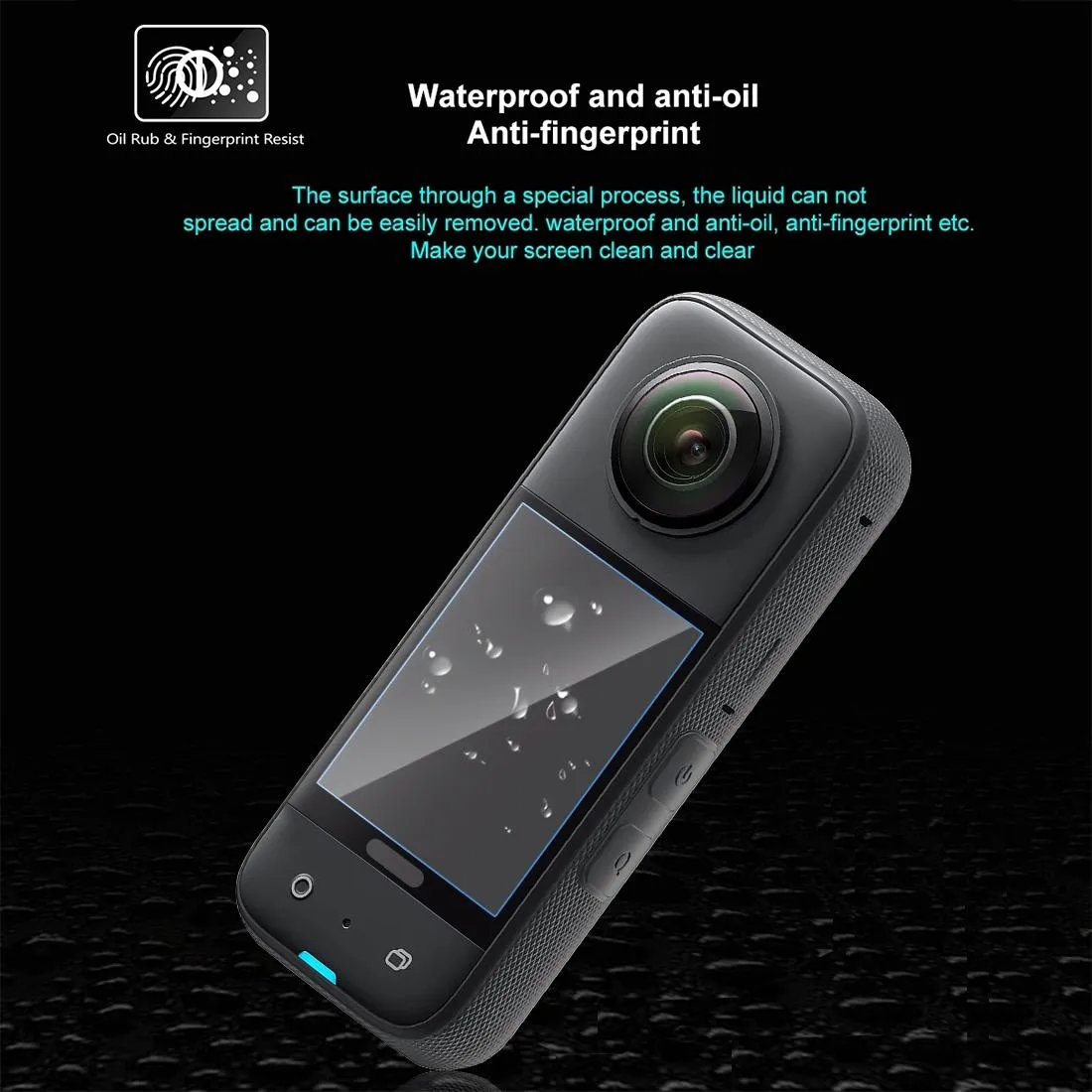 2-pack Curved Hd Screen Protector for Insta360 X3