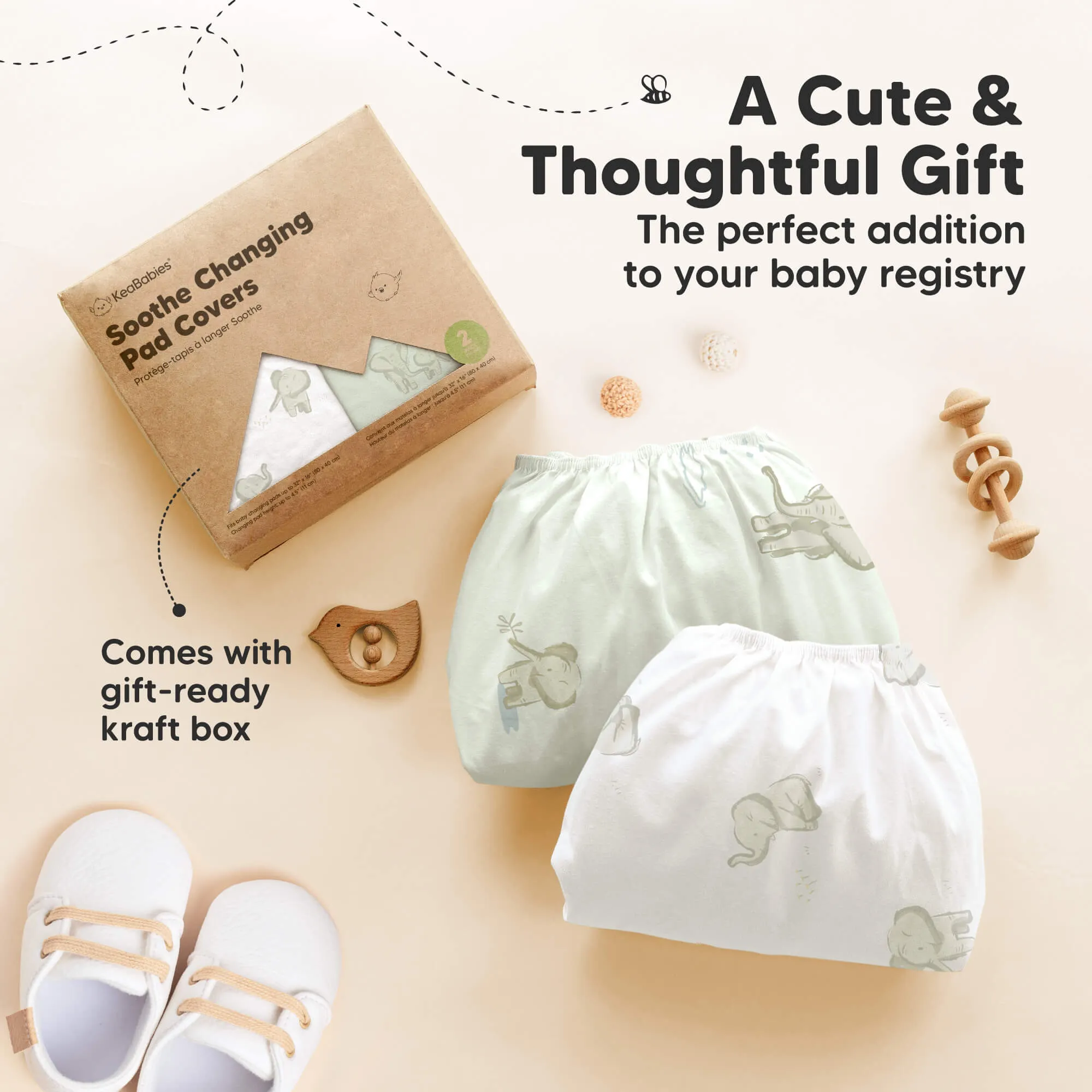 2-Pack Soothe Changing Pad Covers (Elly)