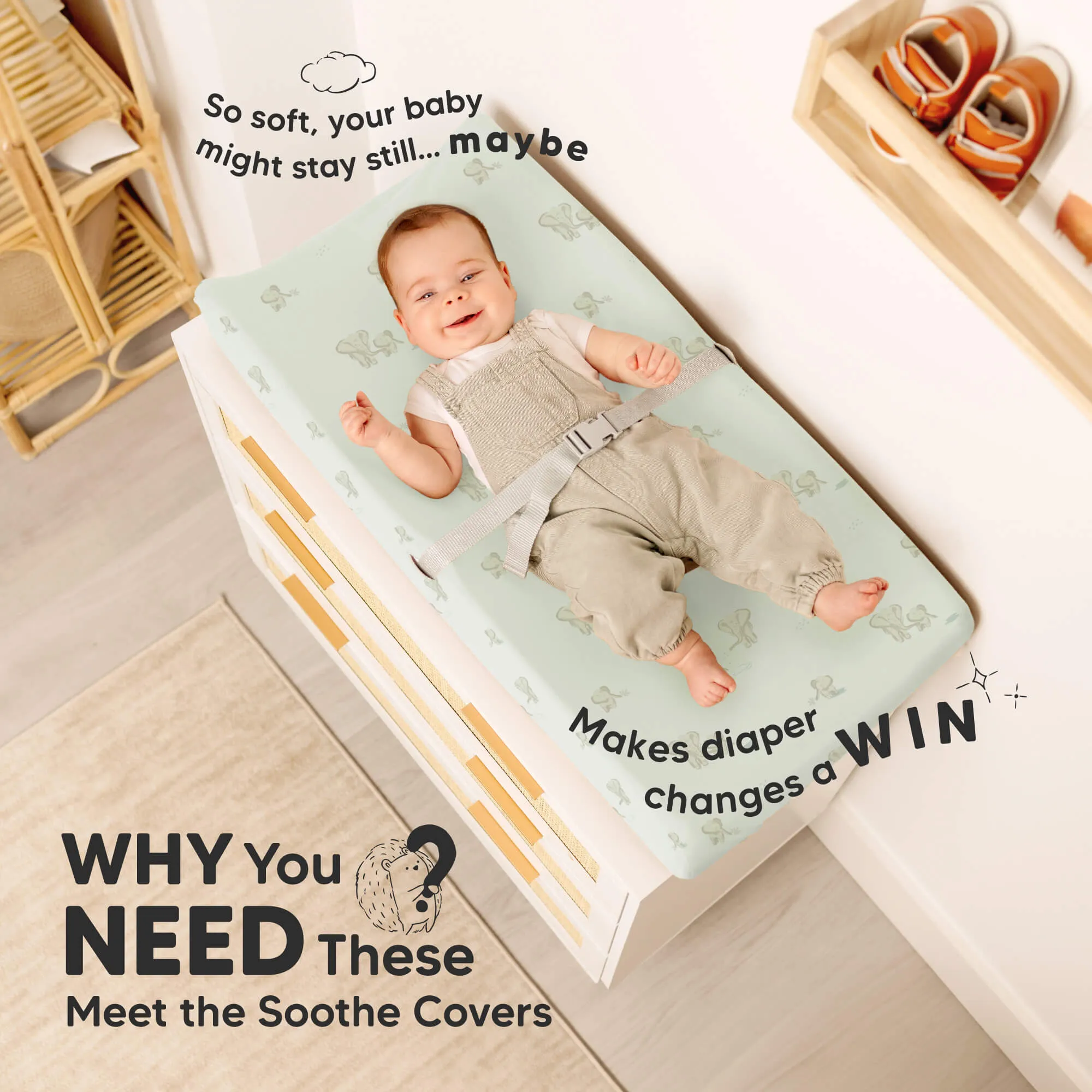 2-Pack Soothe Changing Pad Covers (Elly)