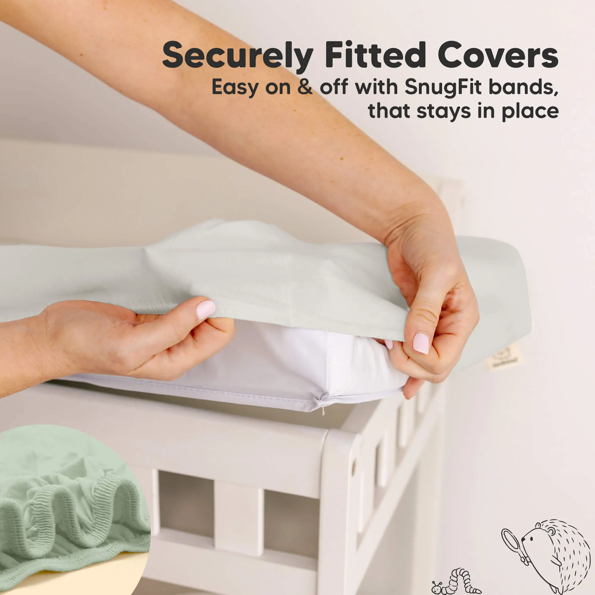 2-Pack Soothe Changing Pad Covers (Sage)