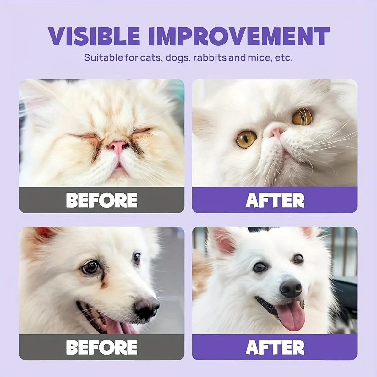 200pcs Pet Eye Cleaning Wipes Gentle Tear Stain Remover for Dogs and Cats