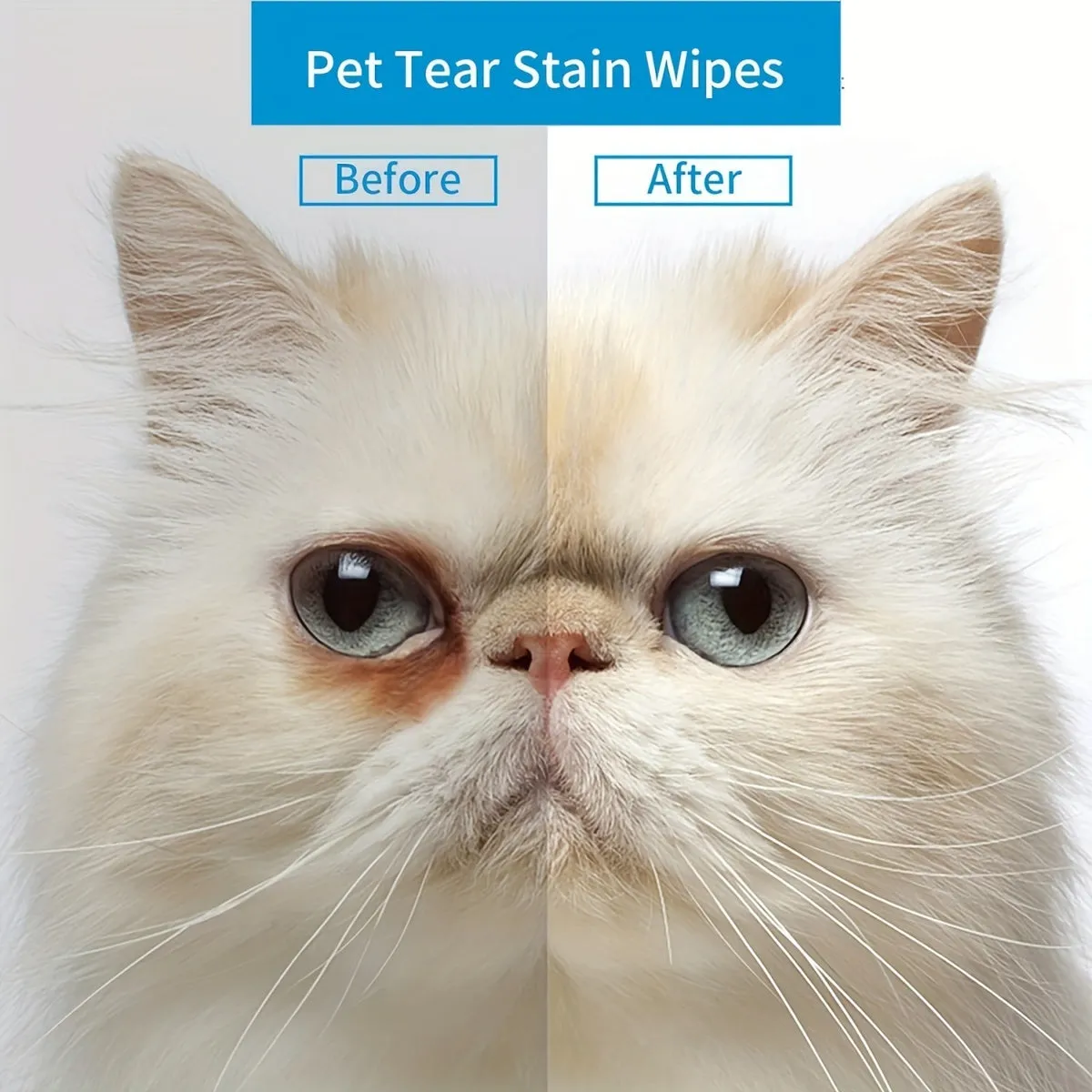 200pcs Pet Eye Cleaning Wipes Gentle Tear Stain Remover for Dogs and Cats