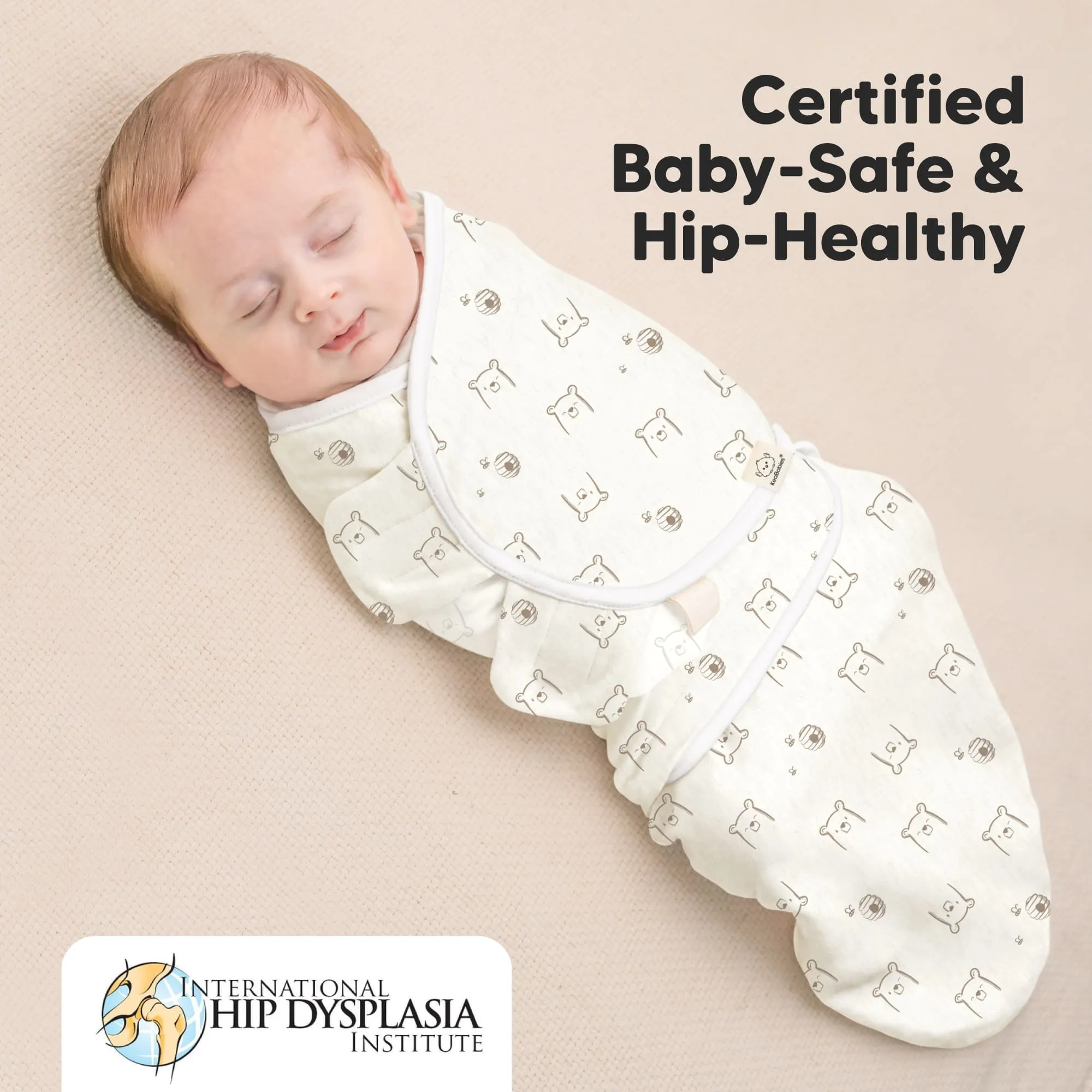 3-Pack Soothe Zippy Swaddle Wrap (Bumble Bear)