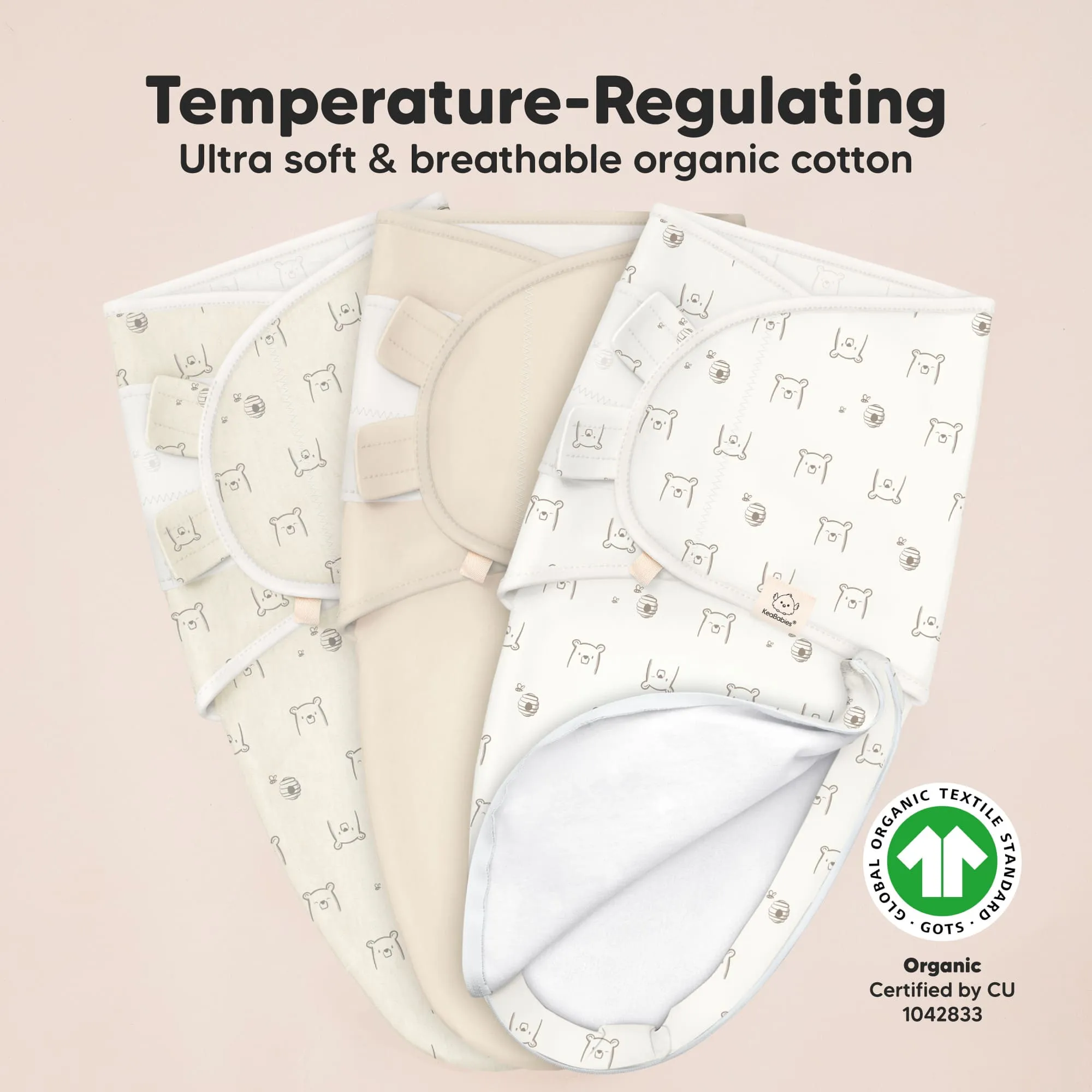 3-Pack Soothe Zippy Swaddle Wrap (Bumble Bear)
