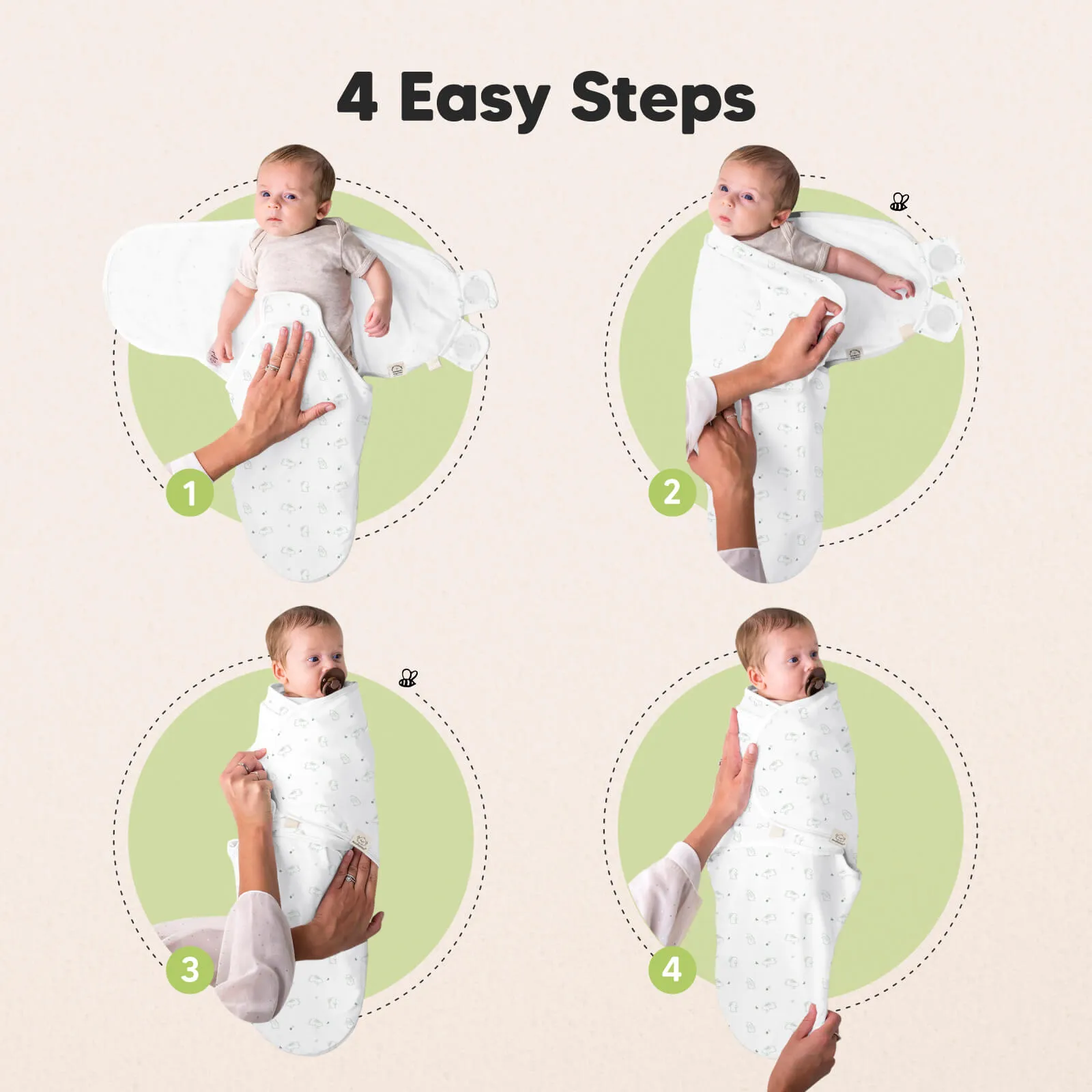 3-Pack Soothe Zippy Swaddle Wrap (Bunnies)