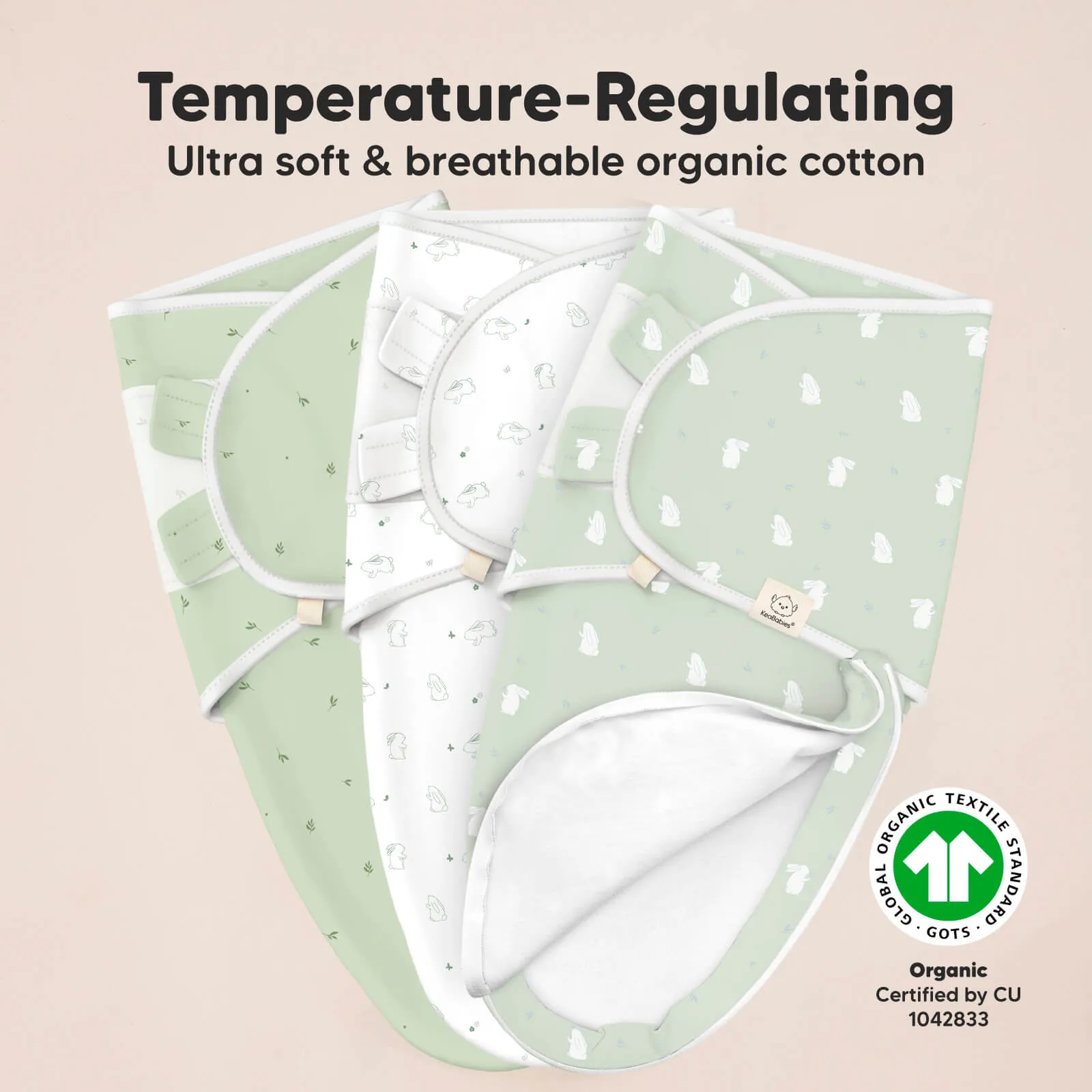 3-Pack Soothe Zippy Swaddle Wrap (Bunnies)