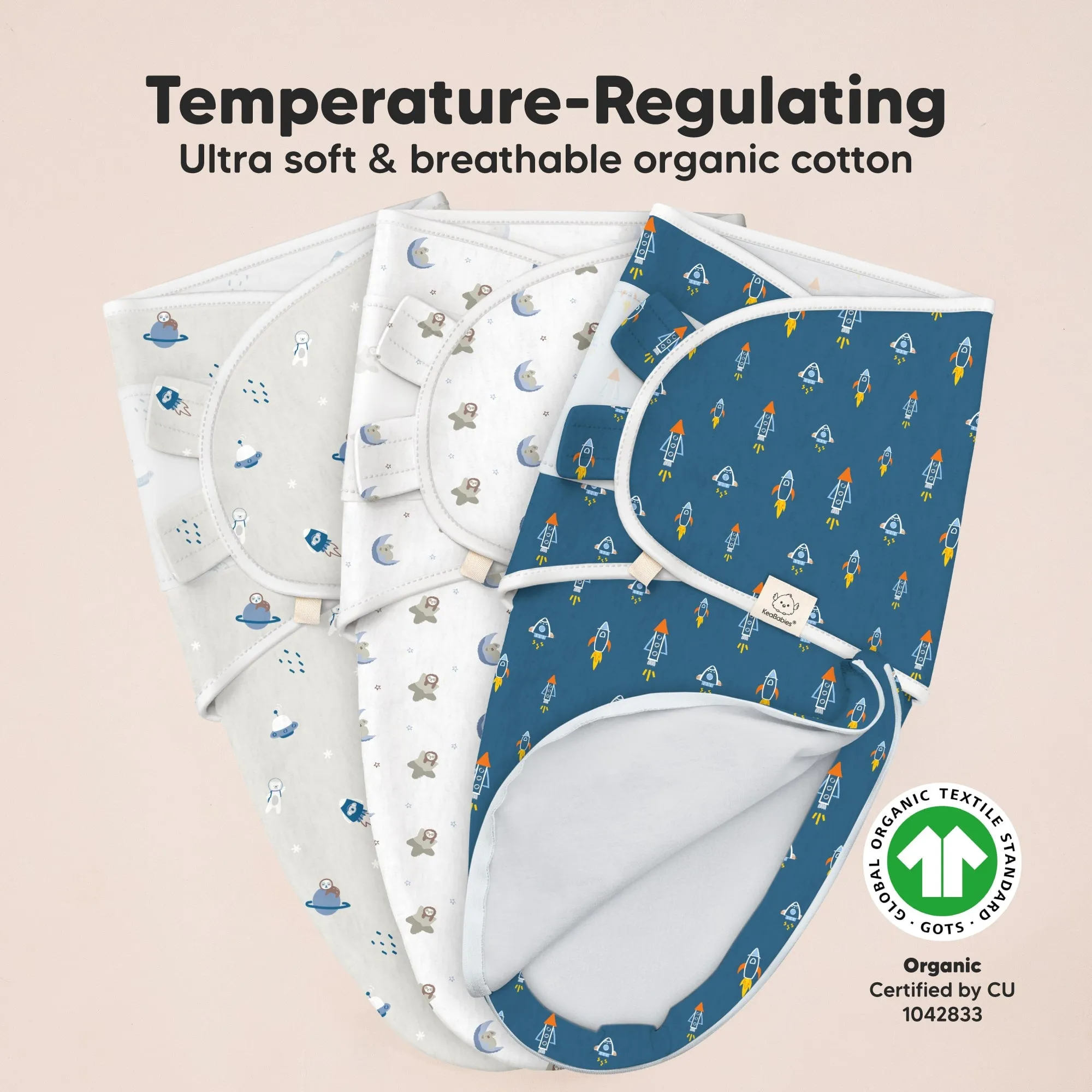 3-Pack Soothe Zippy Swaddle Wrap (Cosmo)