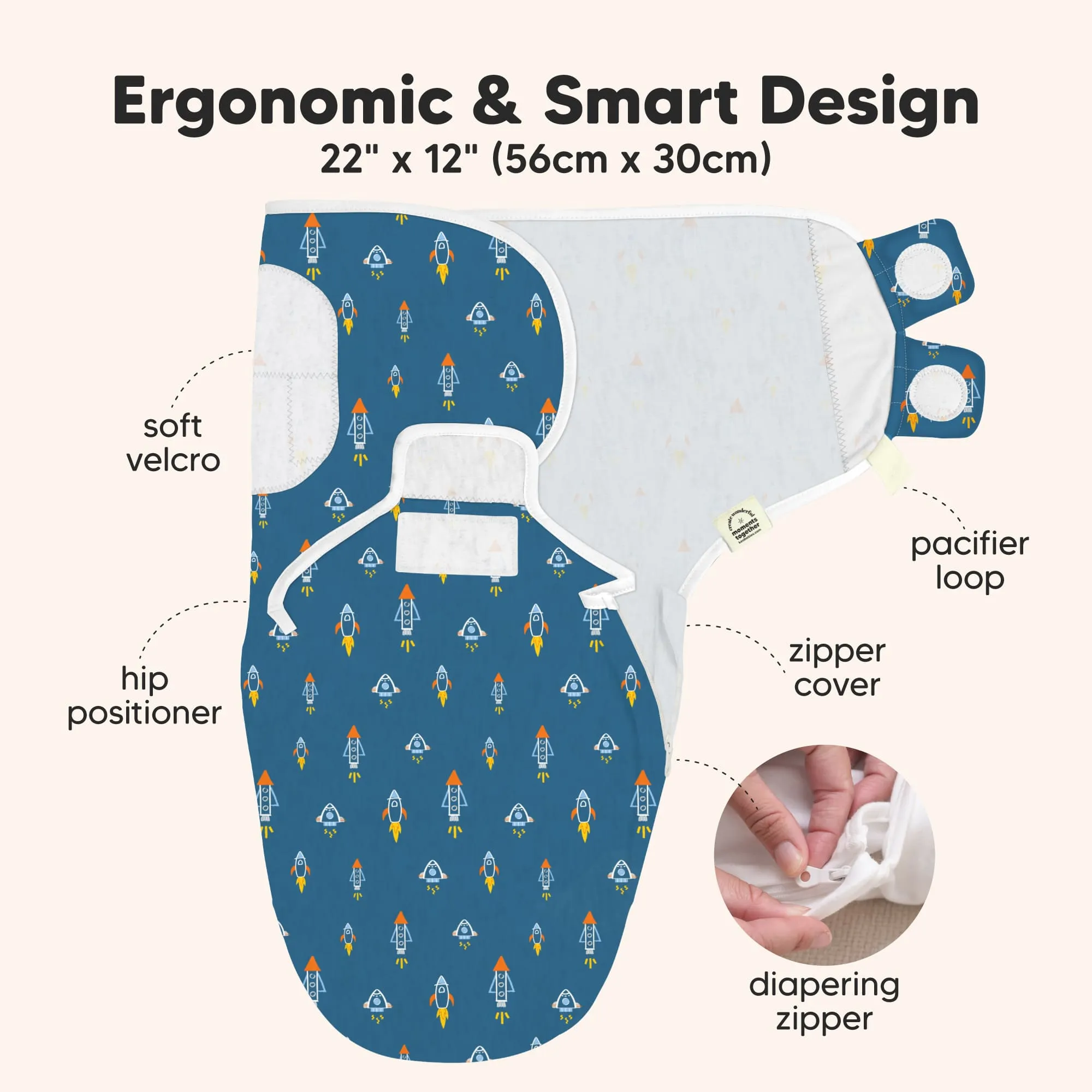 3-Pack Soothe Zippy Swaddle Wrap (Cosmo)