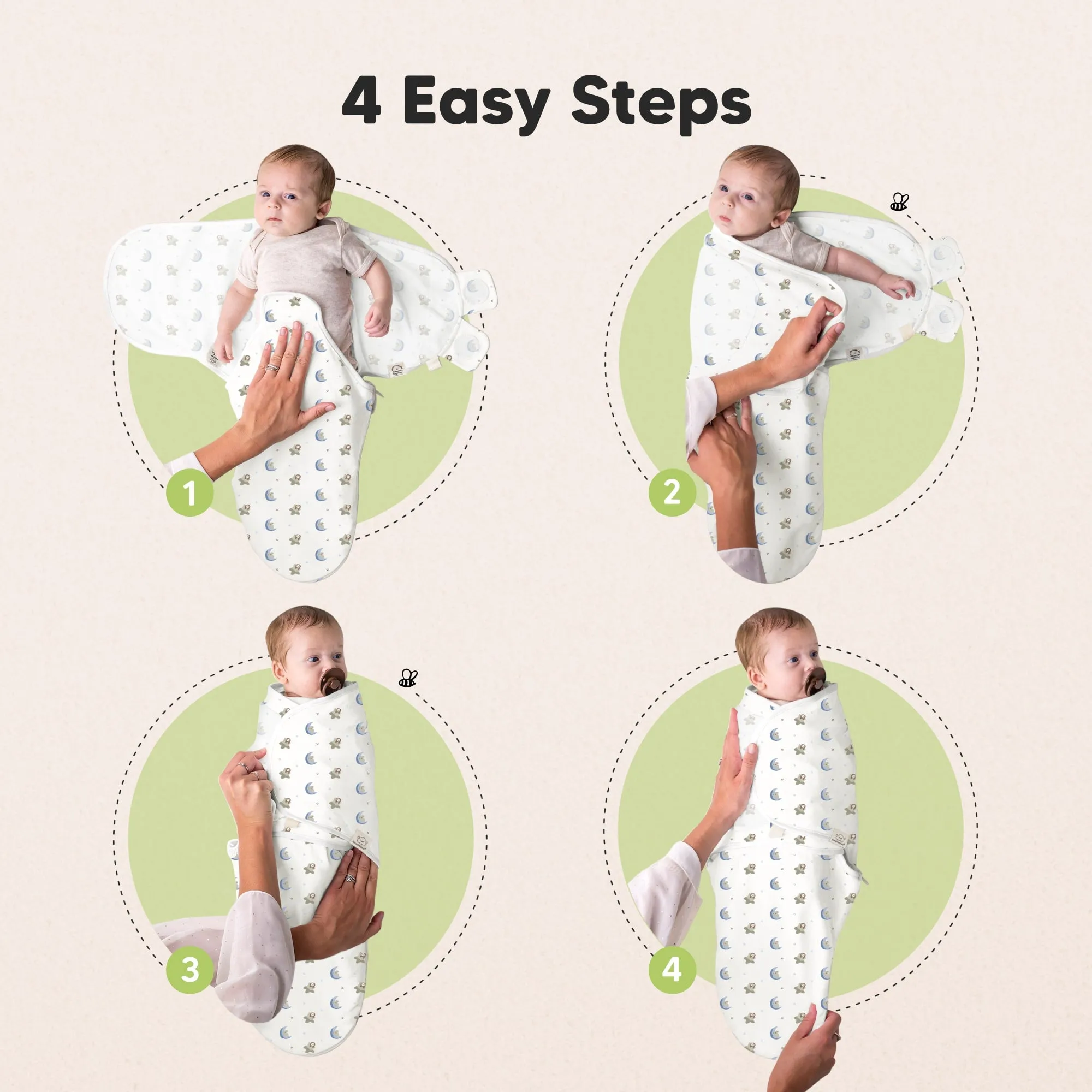 3-Pack Soothe Zippy Swaddle Wrap (Cosmo)