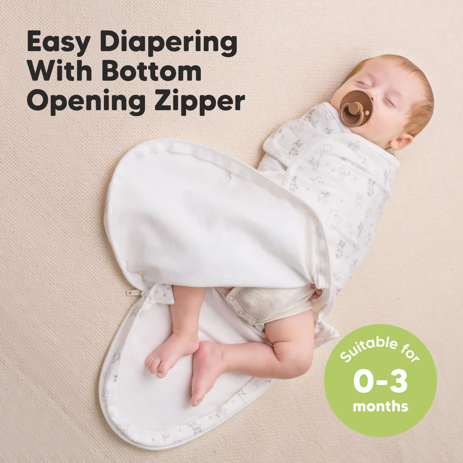 3-Pack Soothe Zippy Swaddle Wrap