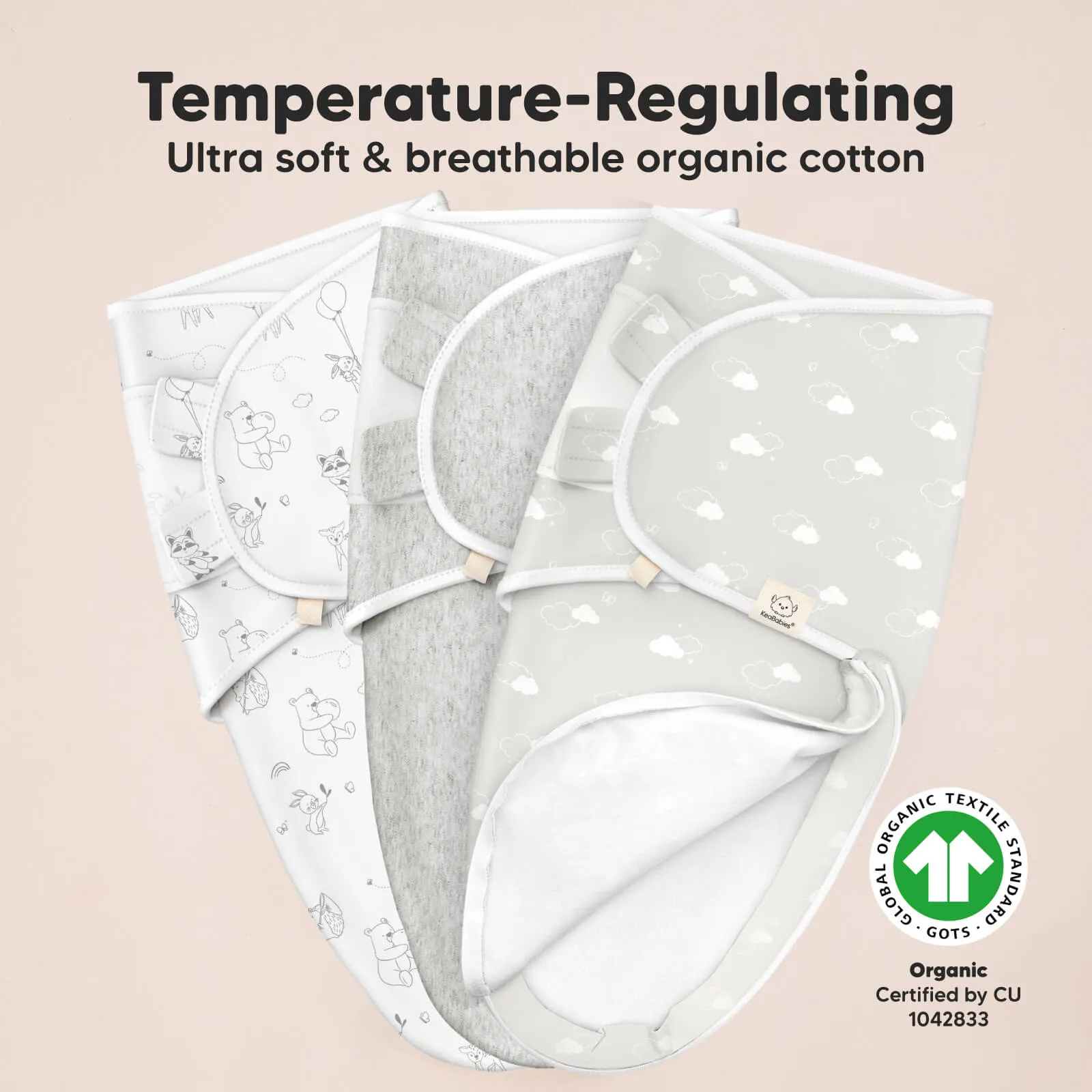 3-Pack Soothe Zippy Swaddle Wrap