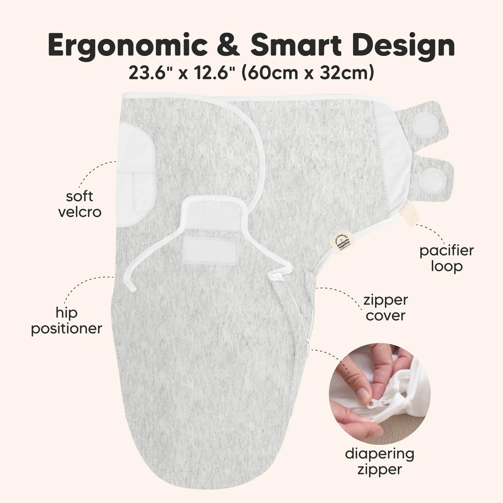 3-Pack Soothe Zippy Swaddle Wrap