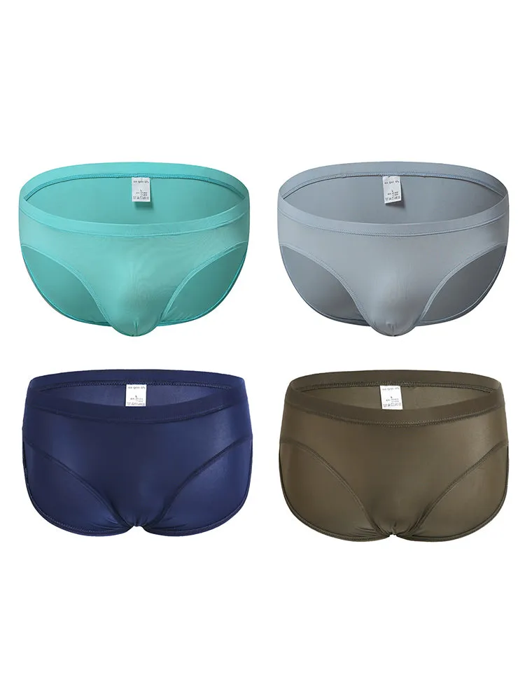 4 Pack Mens Seamless Ultra-Thin Briefs