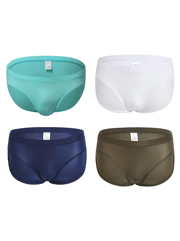 4 Pack Mens Seamless Ultra-Thin Briefs