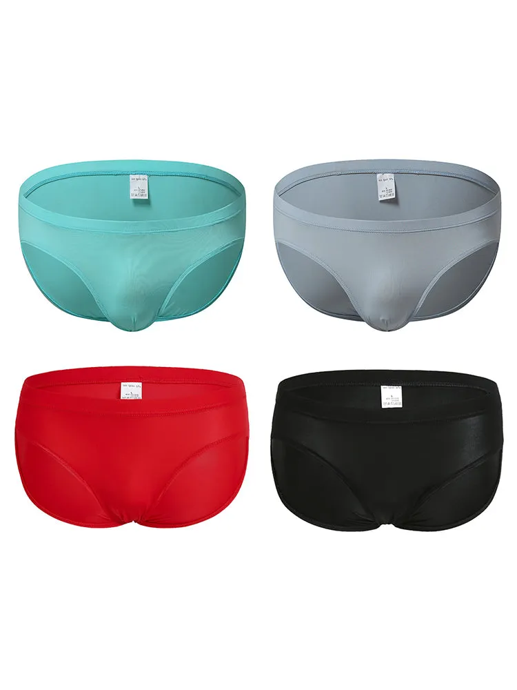 4 Pack Mens Seamless Ultra-Thin Briefs