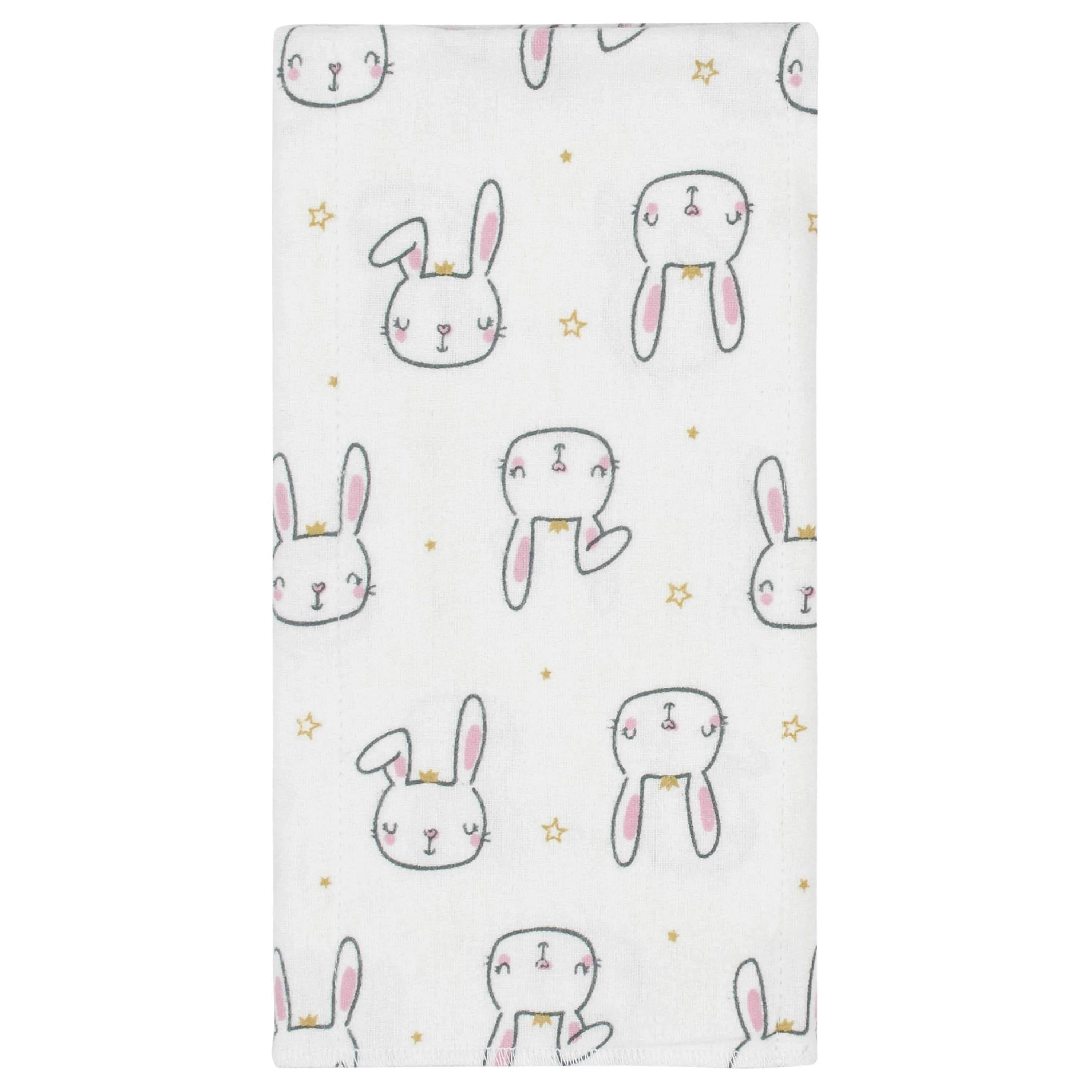 8-Pack Baby Girls Princess Flannel Burp Cloths