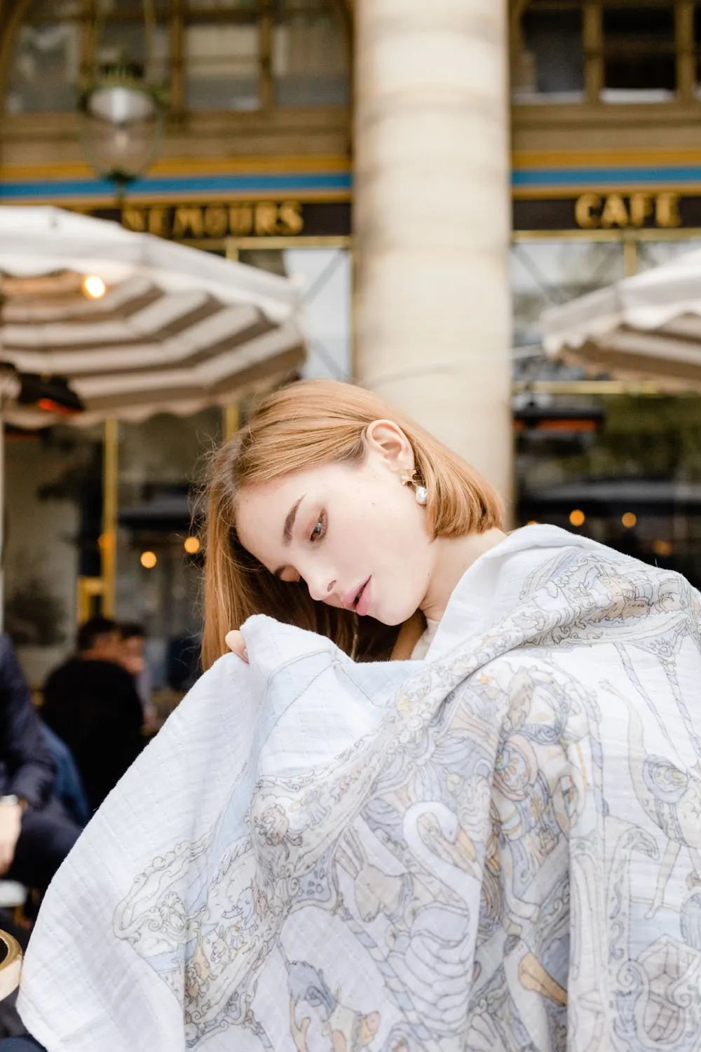Atelier Choux Paris - Swaddle - Blue Carousel