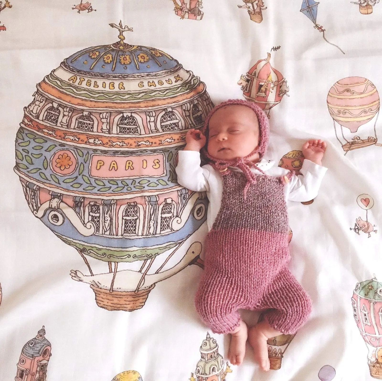 Atelier Choux Paris - Swaddle - Hot Air Balloons
