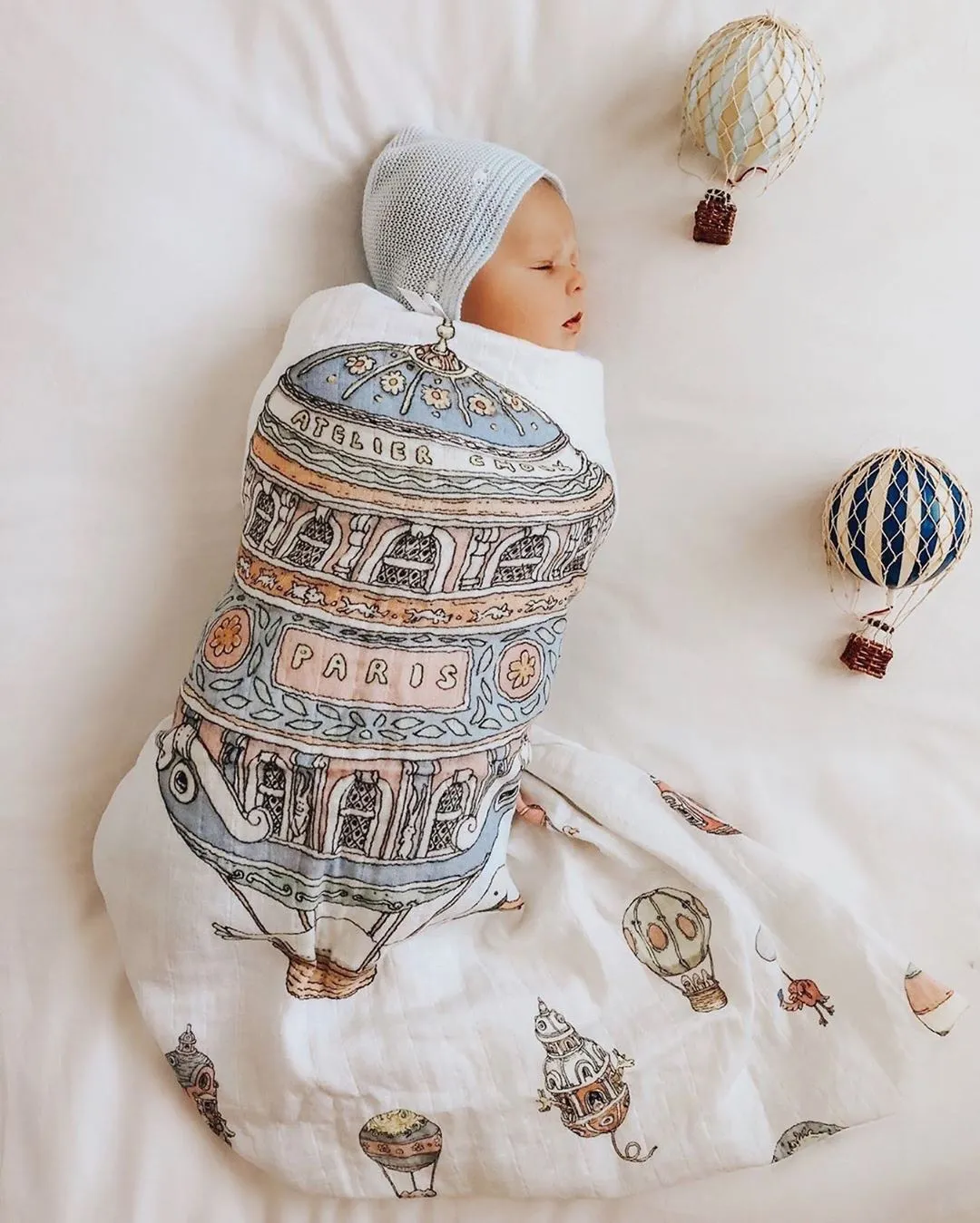 Atelier Choux Paris - Swaddle - Hot Air Balloons