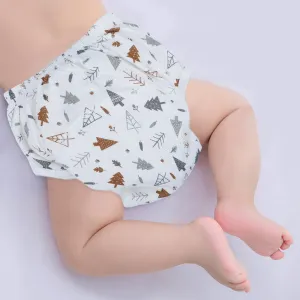 Baby Moo Forest Trees Reusable Cloth Training Diaper Panty - Multicolour
