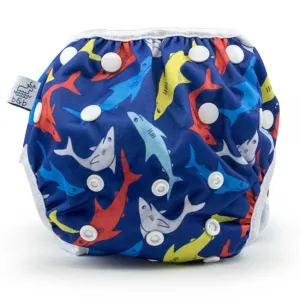 beau   belle littles baby nageuret reusable swim diaper (0-3yrs) - sharks