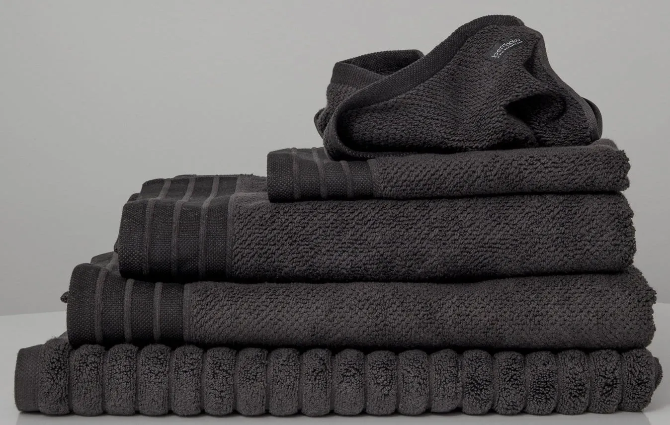 Bemboka Pure Cotton Bath Sheet - Jacquard Charcoal