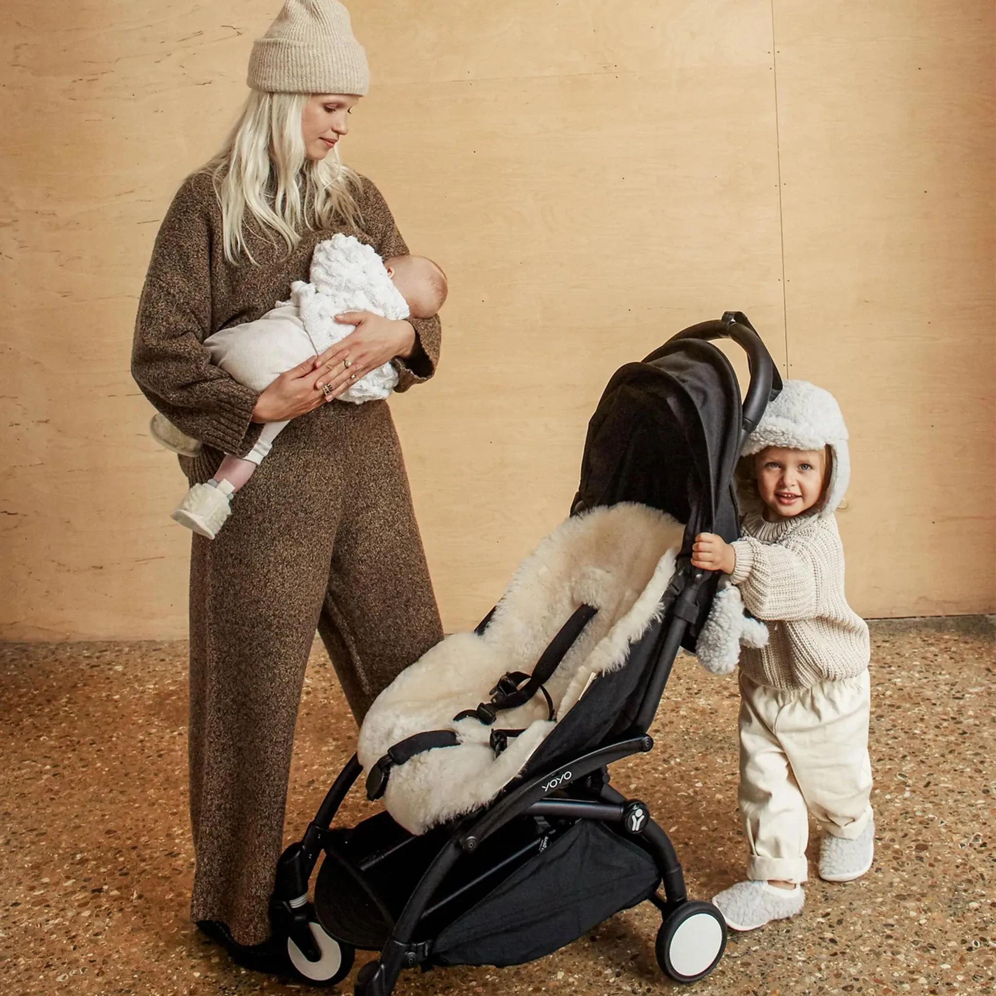 BINIBAMBA Sheepskin Snuggler Buggy Liner