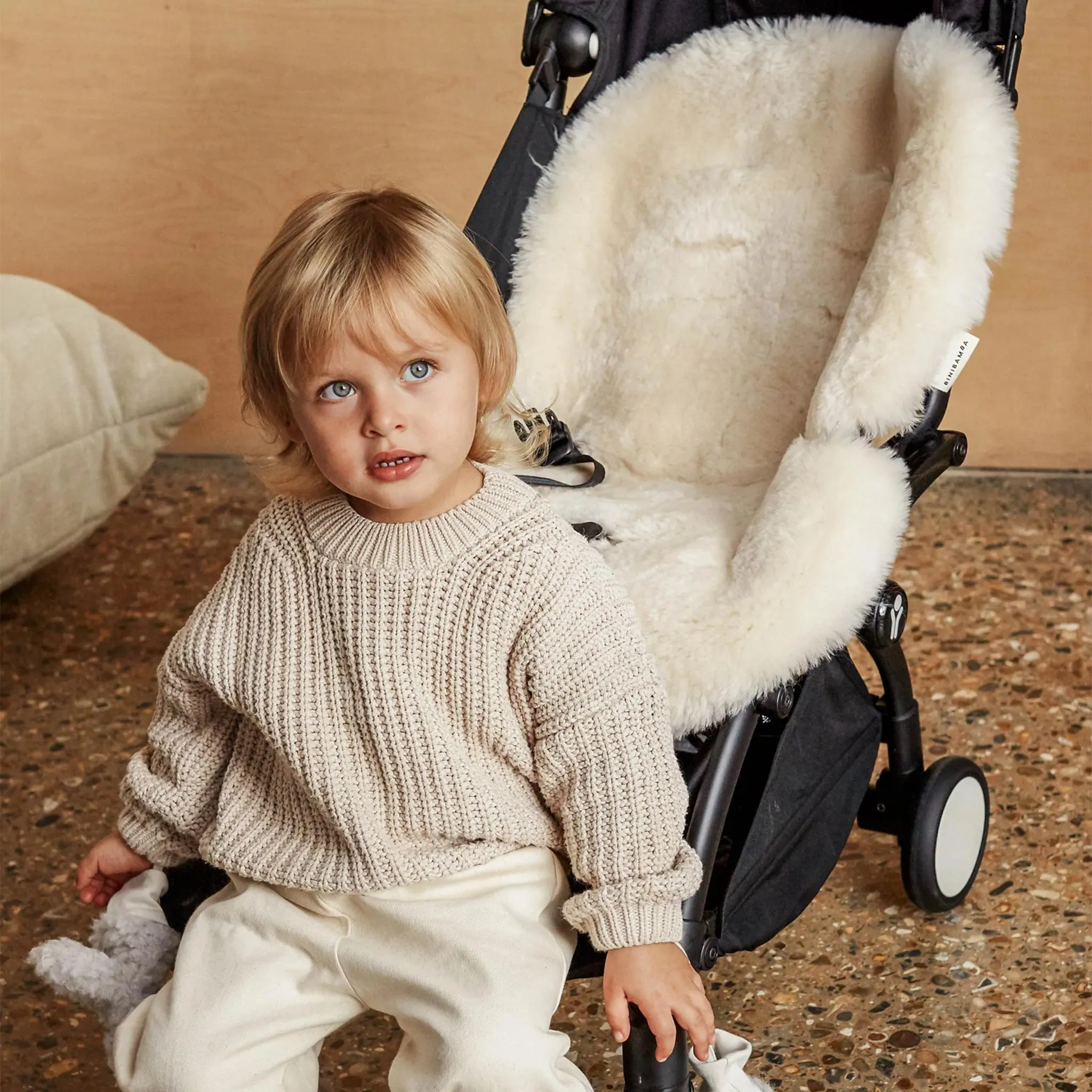 BINIBAMBA Sheepskin Snuggler Buggy Liner