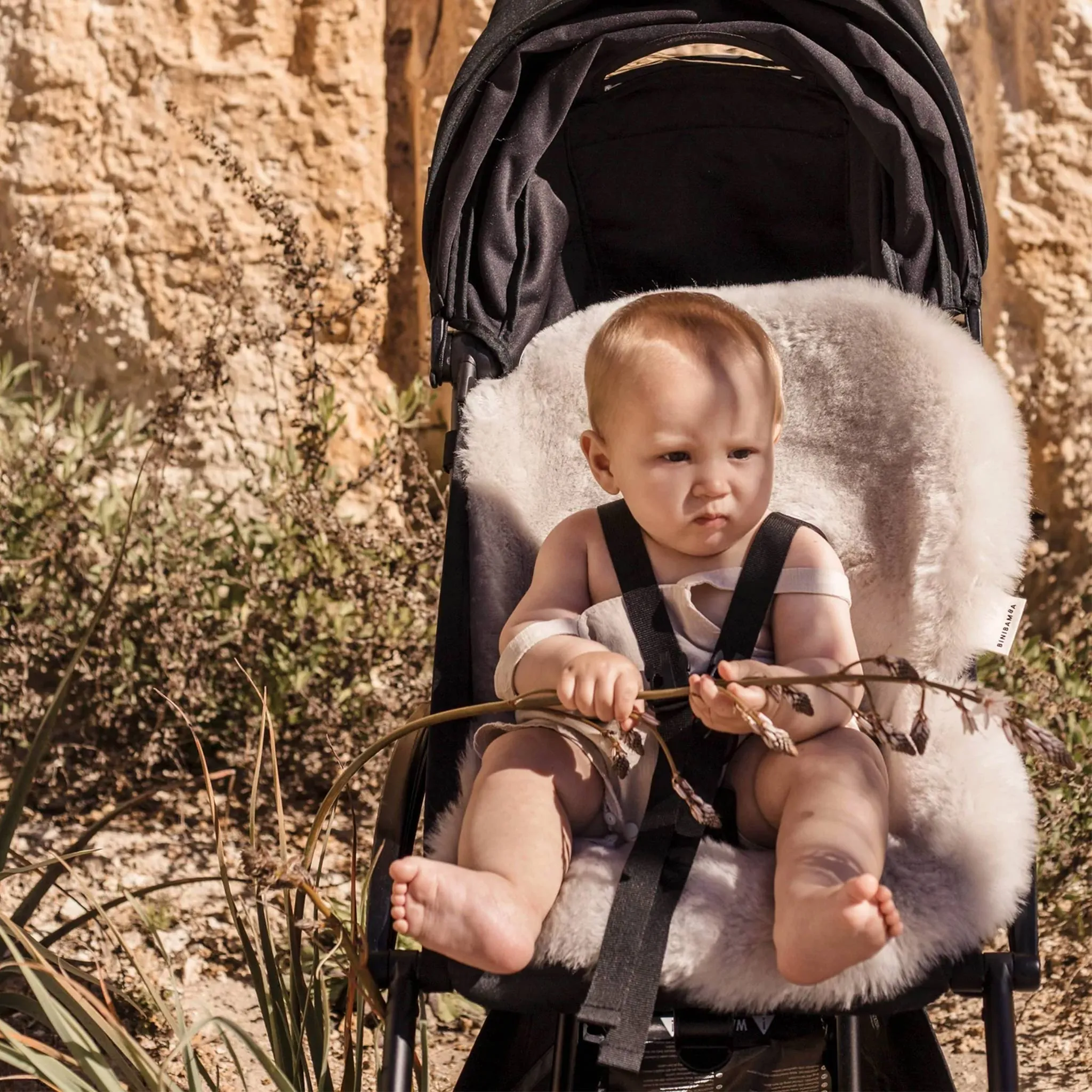 BINIBAMBA Sheepskin Snuggler Buggy Liner