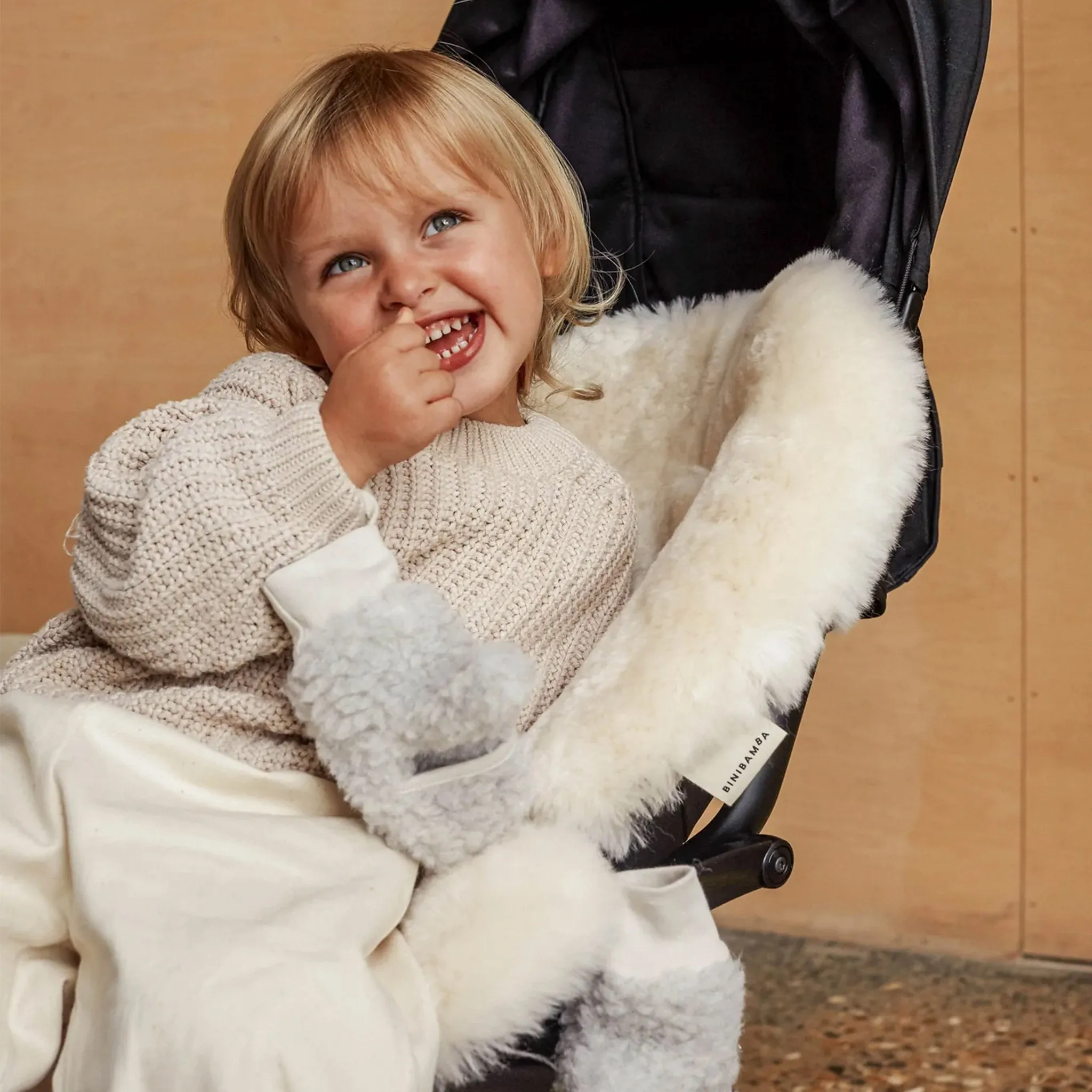 BINIBAMBA Sheepskin Snuggler Buggy Liner