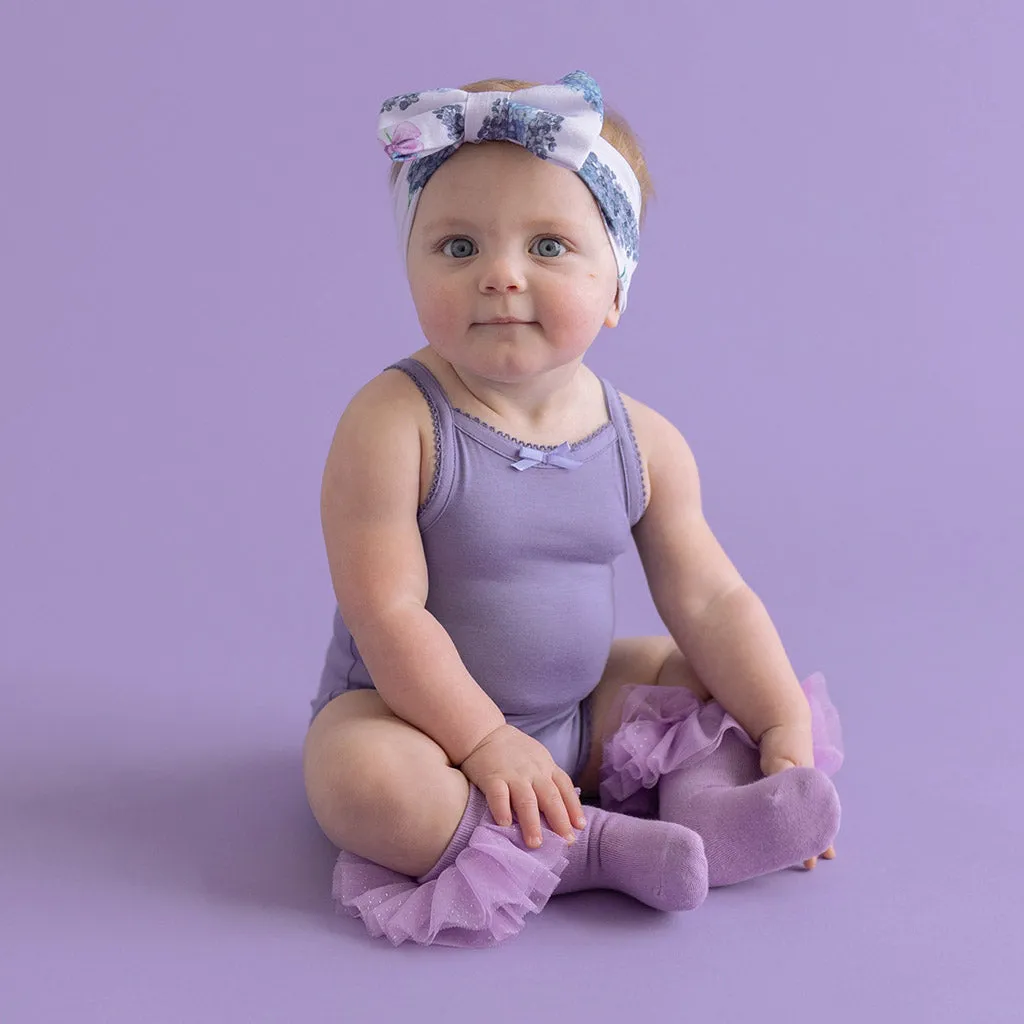 Bonny Purple Picot Bodysuit