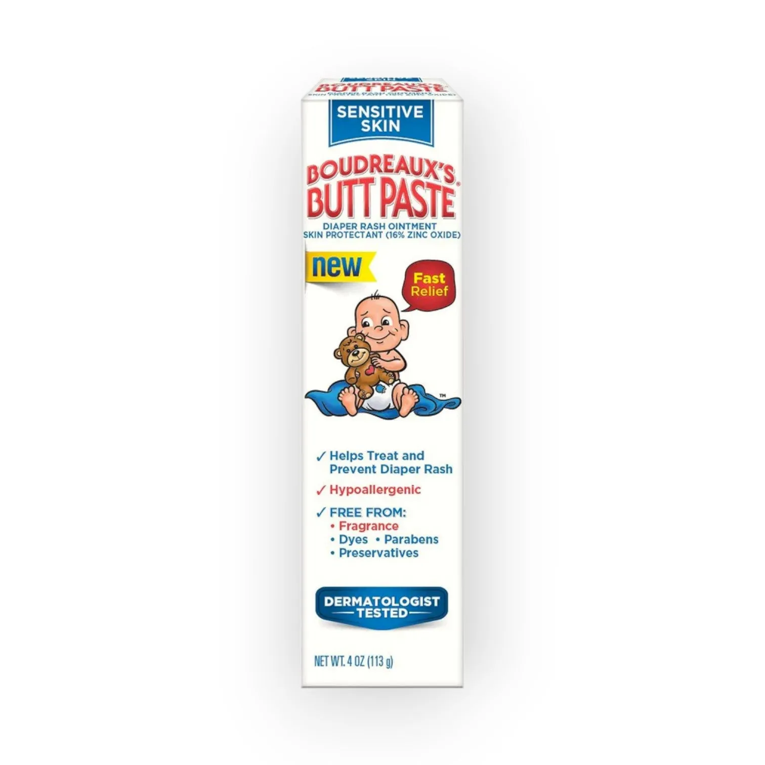 Boudreaux's Butt Paste Sensitive Skin Diaper Rash Ointment, 113g