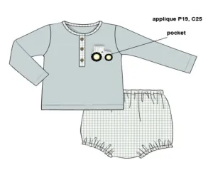 Boy Tractor Diaper Set