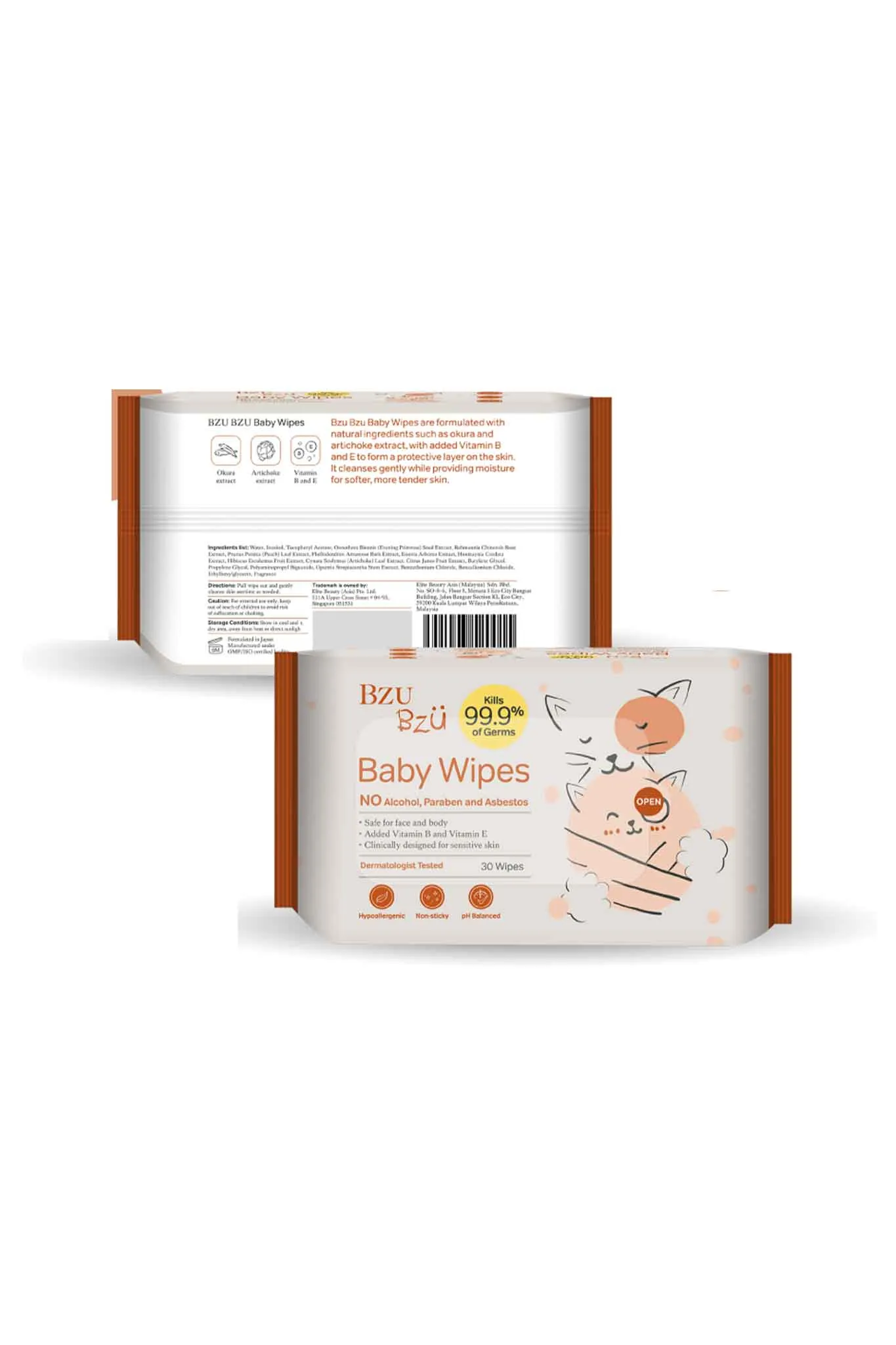 BZU BZU Baby Wipes - 30 Pack