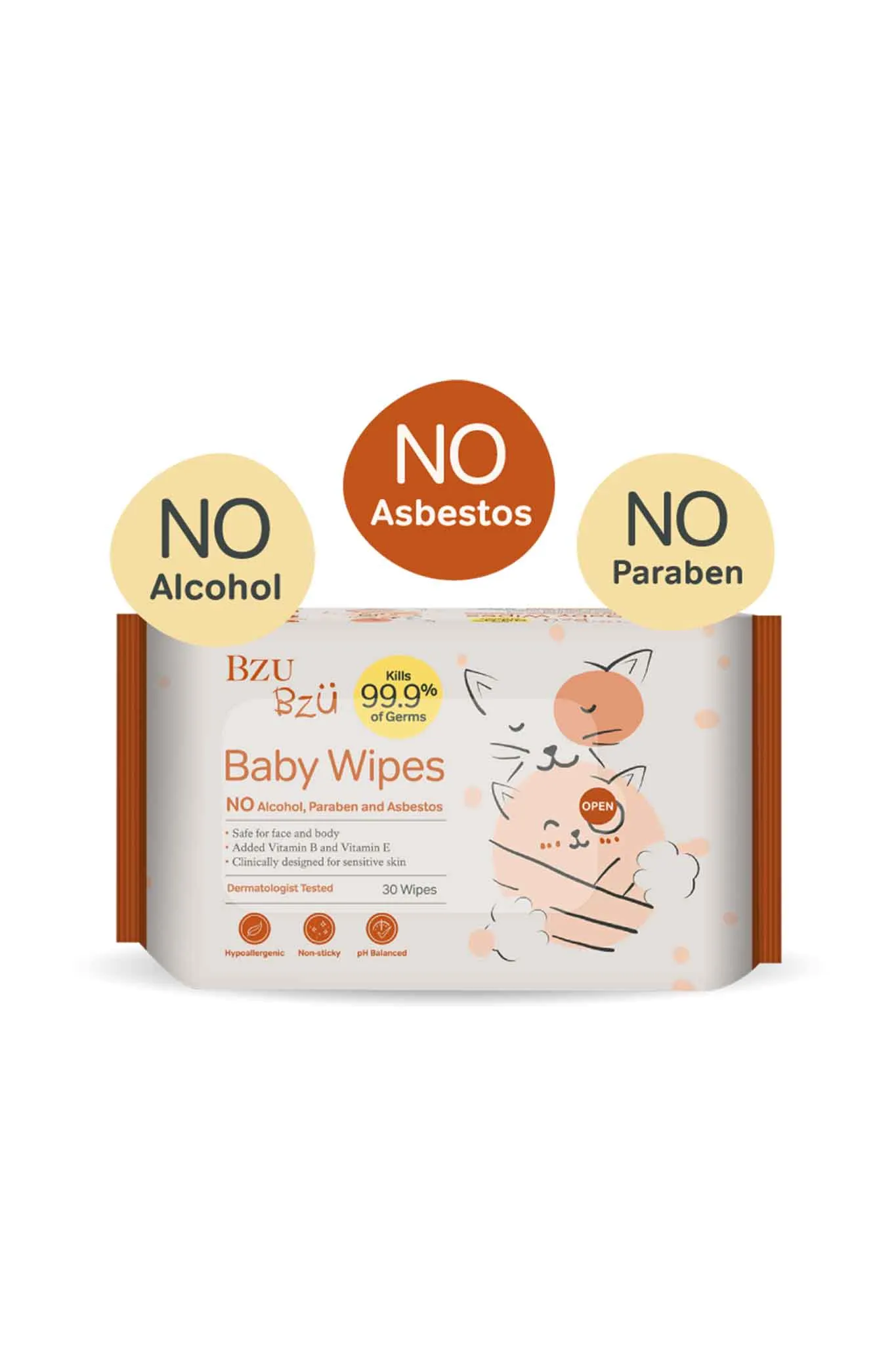 BZU BZU Baby Wipes - 30 Pack