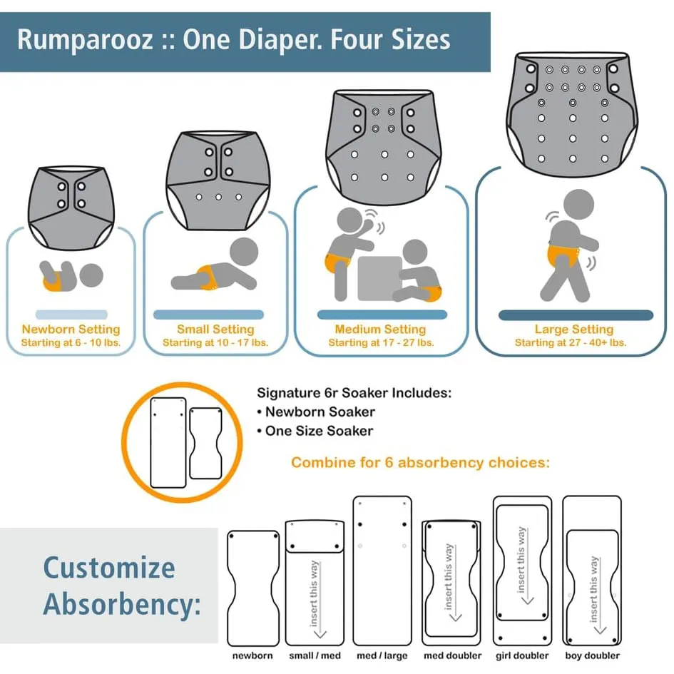 Cloth Diaper Bundle - Try It! - Original with Bamboo :: 4 pack 