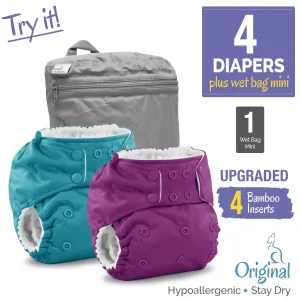 Cloth Diaper Bundle - Try It! - Original with Bamboo :: 4 pack 
