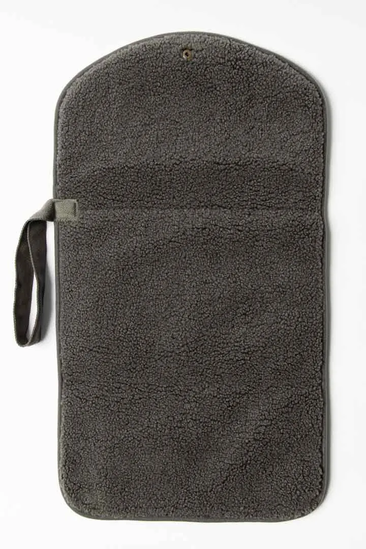Dark Grey Chunky Teddy Changing Mat