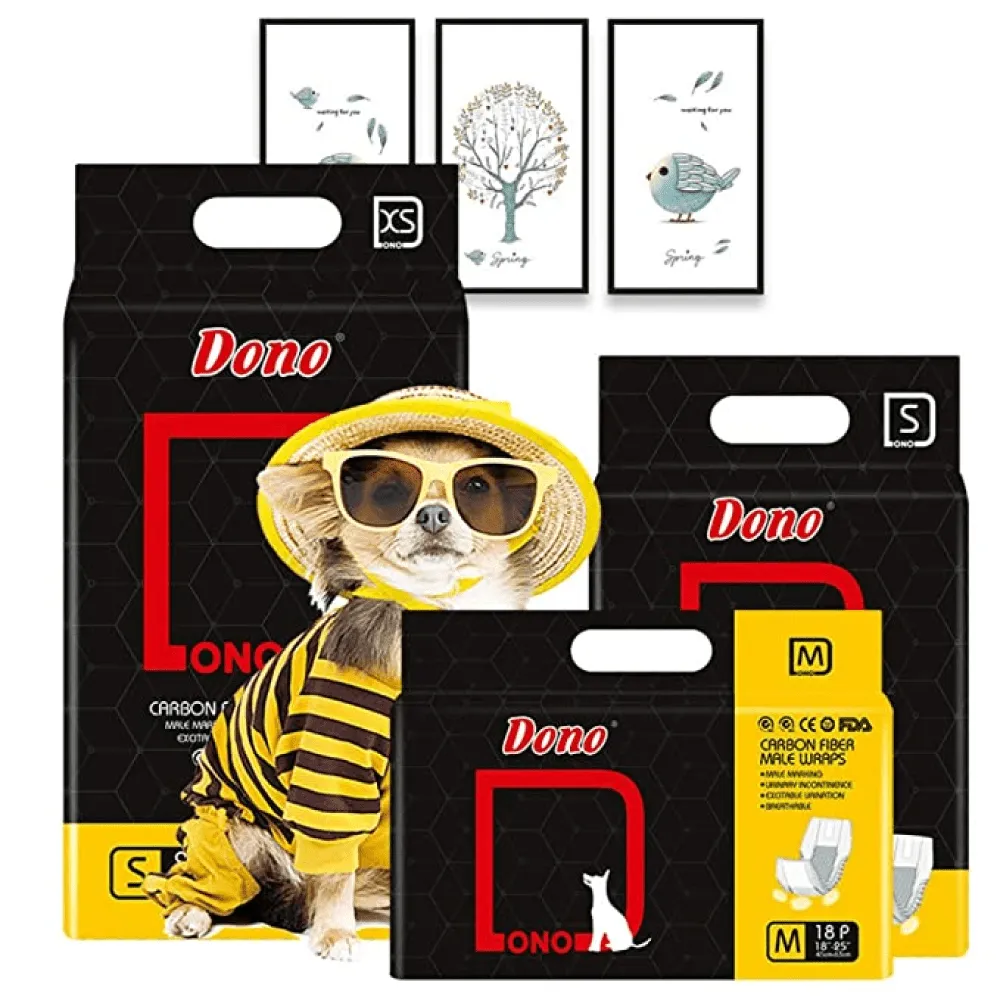 Dono Urine Deodorization with Carbon Technology Diaper for Male Dogs (30x48cm)
