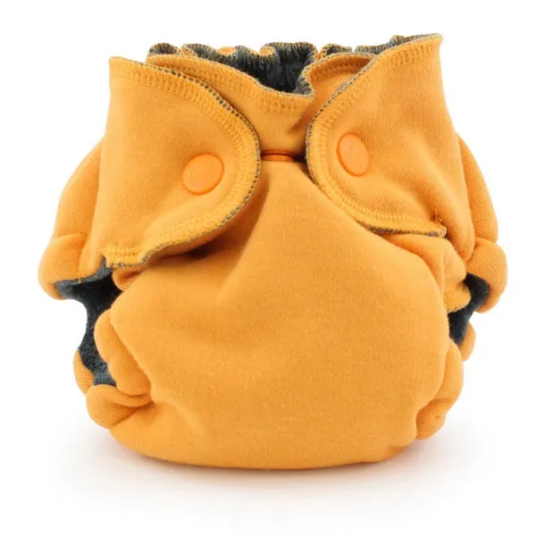 Ecoposh OBV Newborn Fitted Cloth Diaper - Saffron