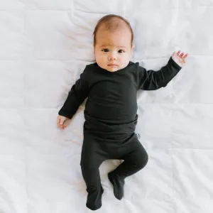 Essentials Peekabooty Rag Romper - 'Newborn Rag in Phantom'