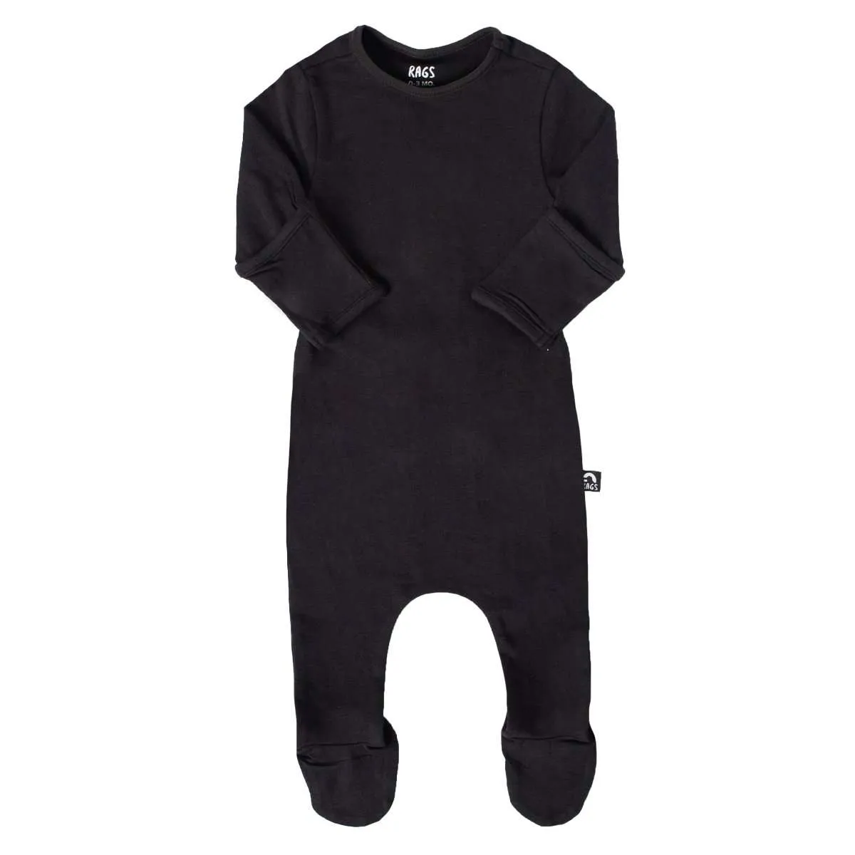 Essentials Peekabooty Rag Romper - 'Newborn Rag in Phantom'