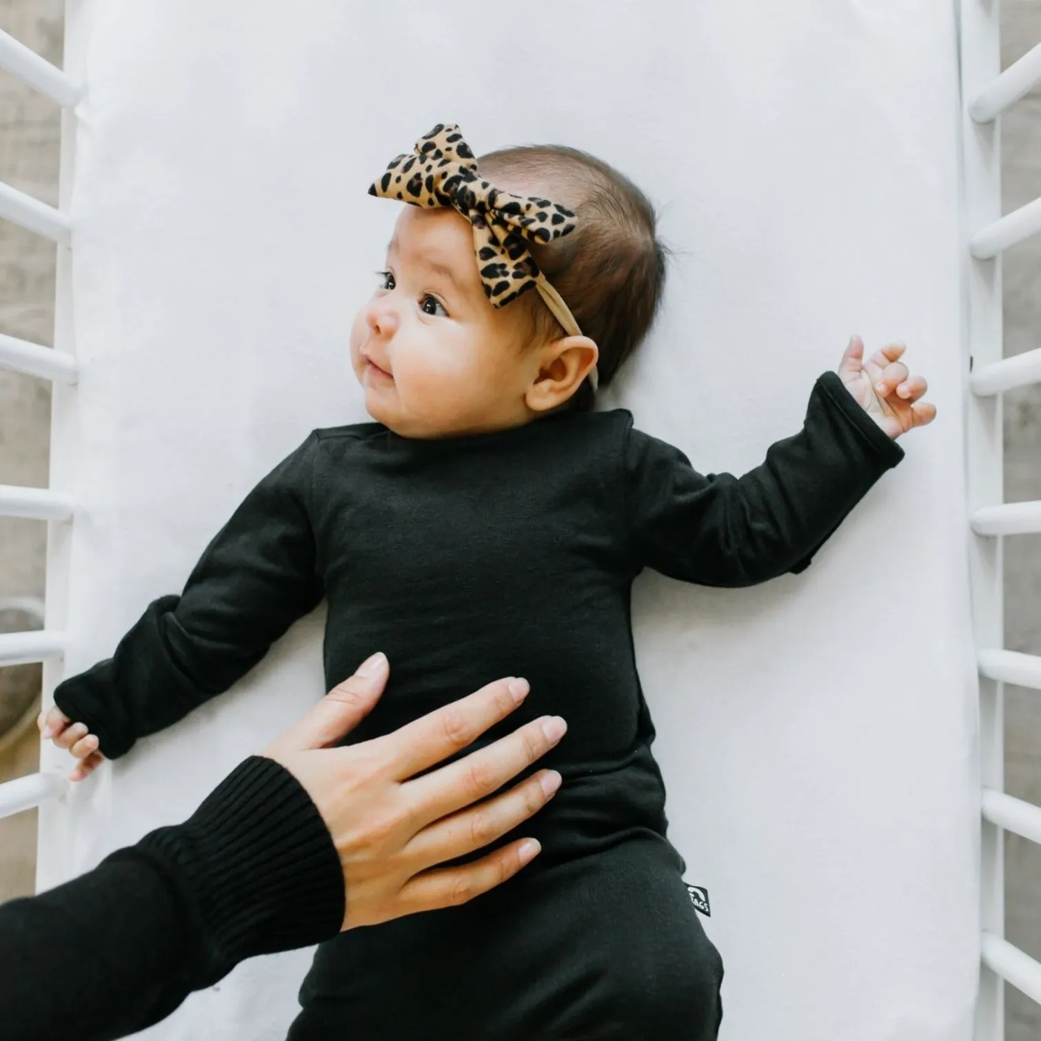 Essentials Peekabooty Rag Romper - 'Newborn Rag in Phantom'
