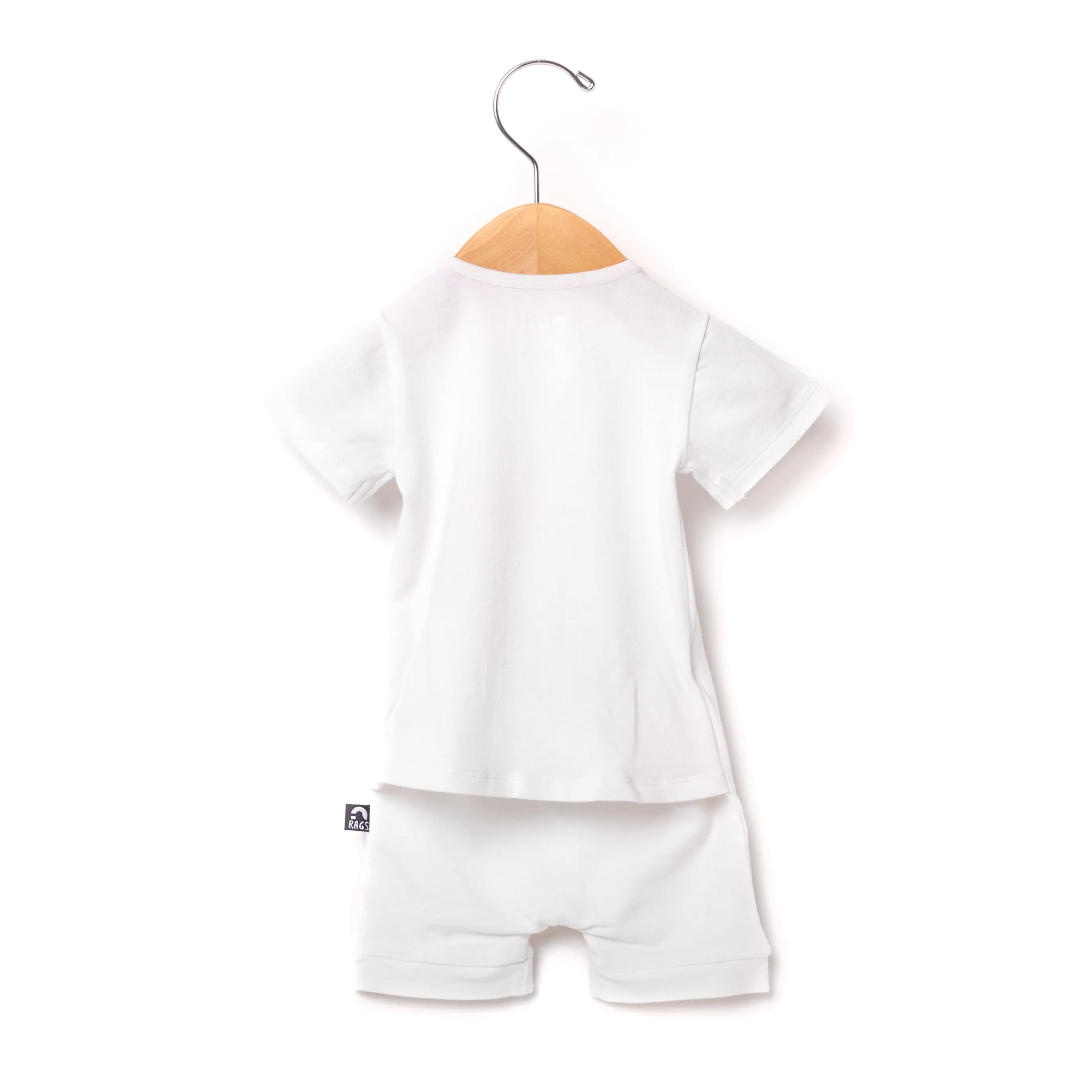 Essentials Peekabooty Rag Romper - 'White'