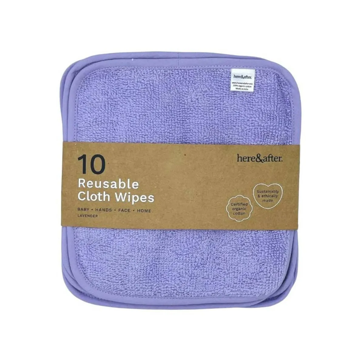 Here & After Reusable Organic Cloth Wipes