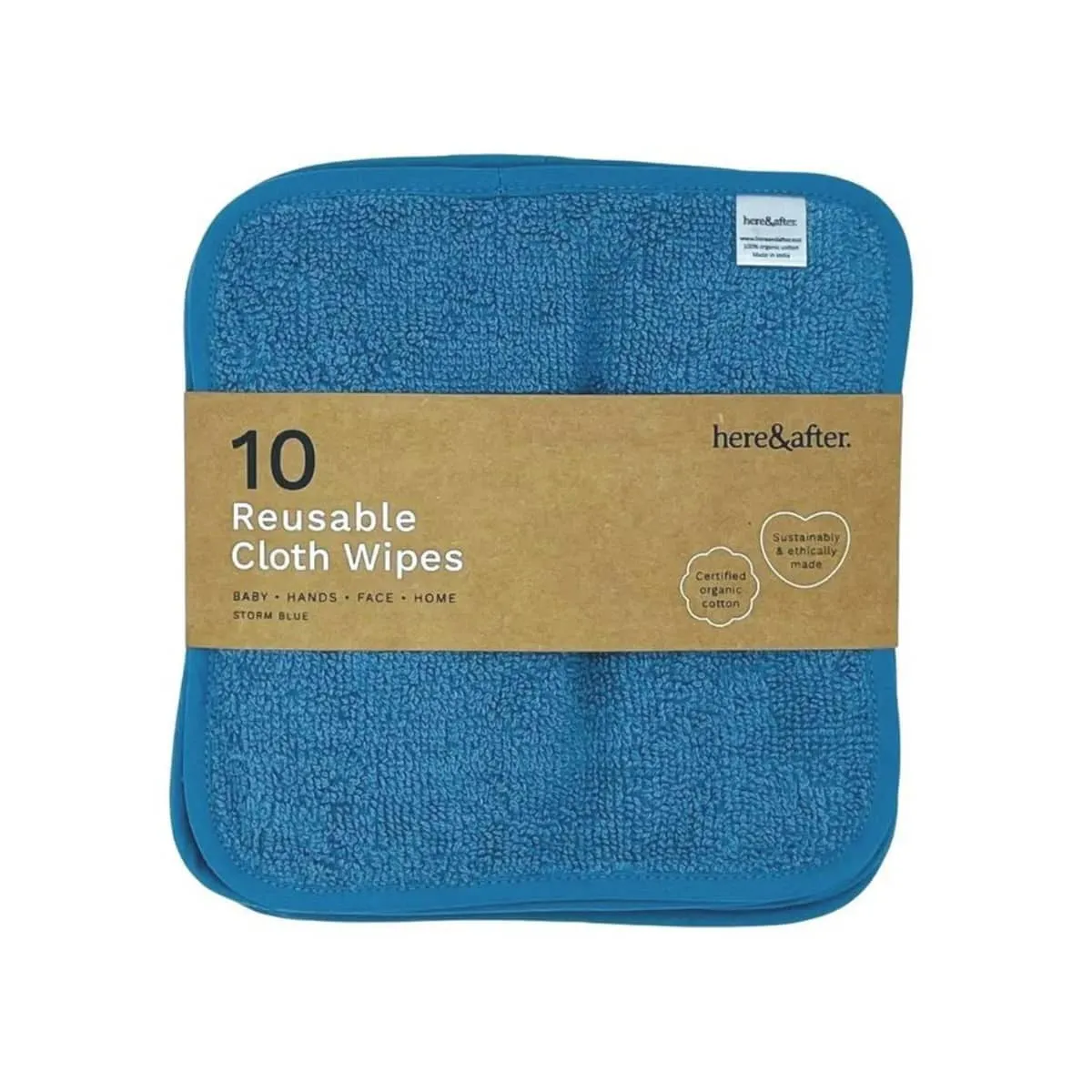 Here & After Reusable Organic Cloth Wipes